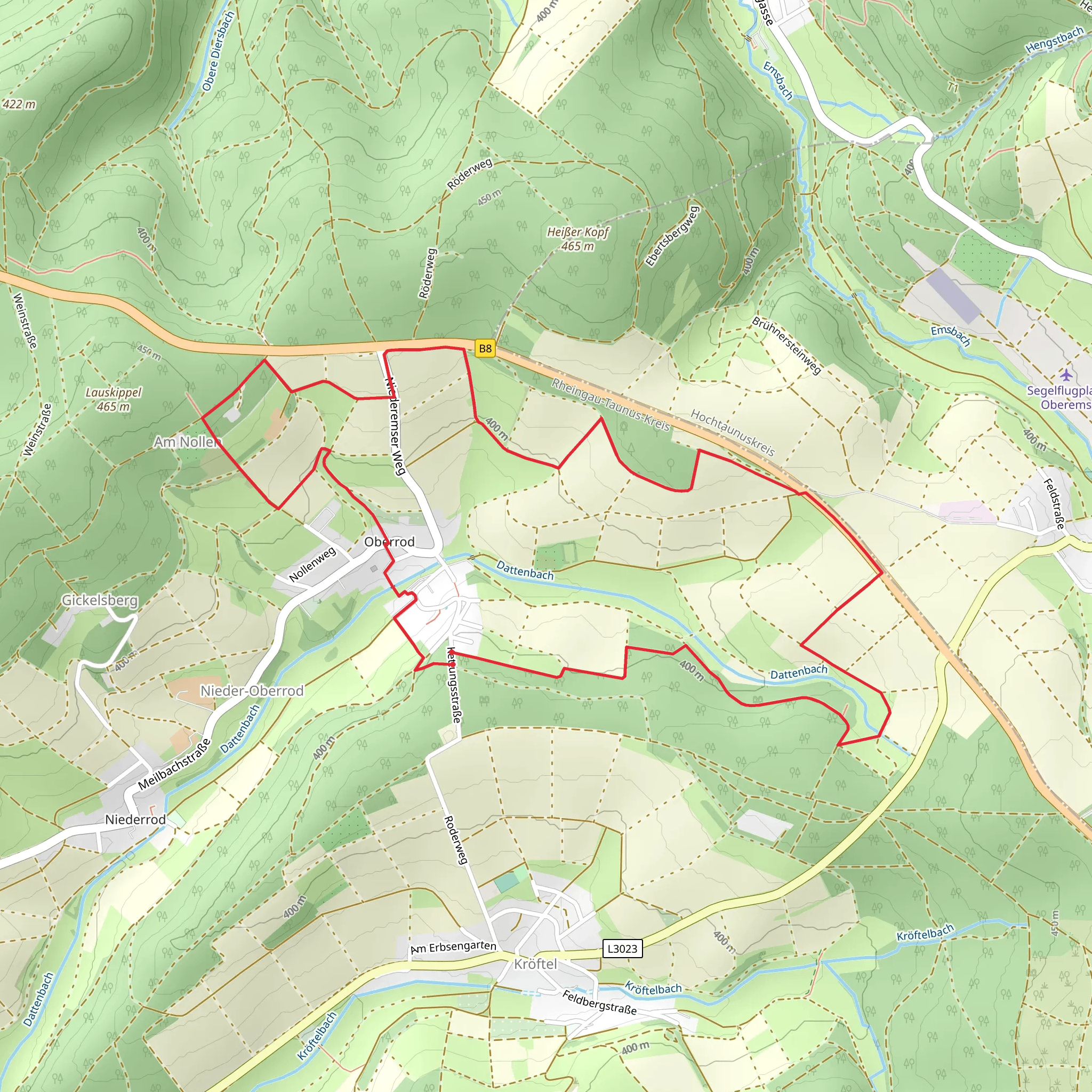 Oberrid Loop via am Nollen mobile static map