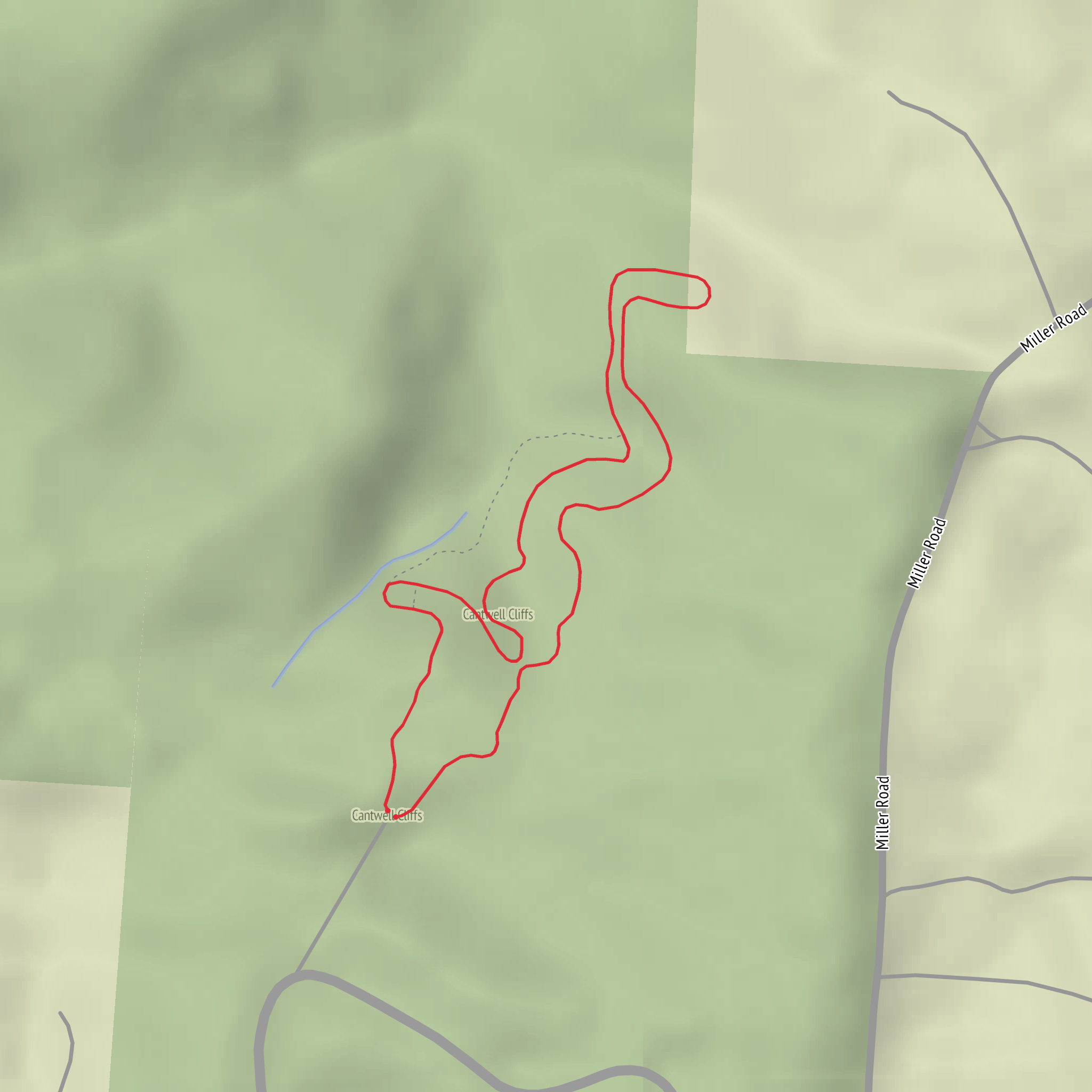 Cantwell Cliffs via Cantwell Rim Trail mobile static map