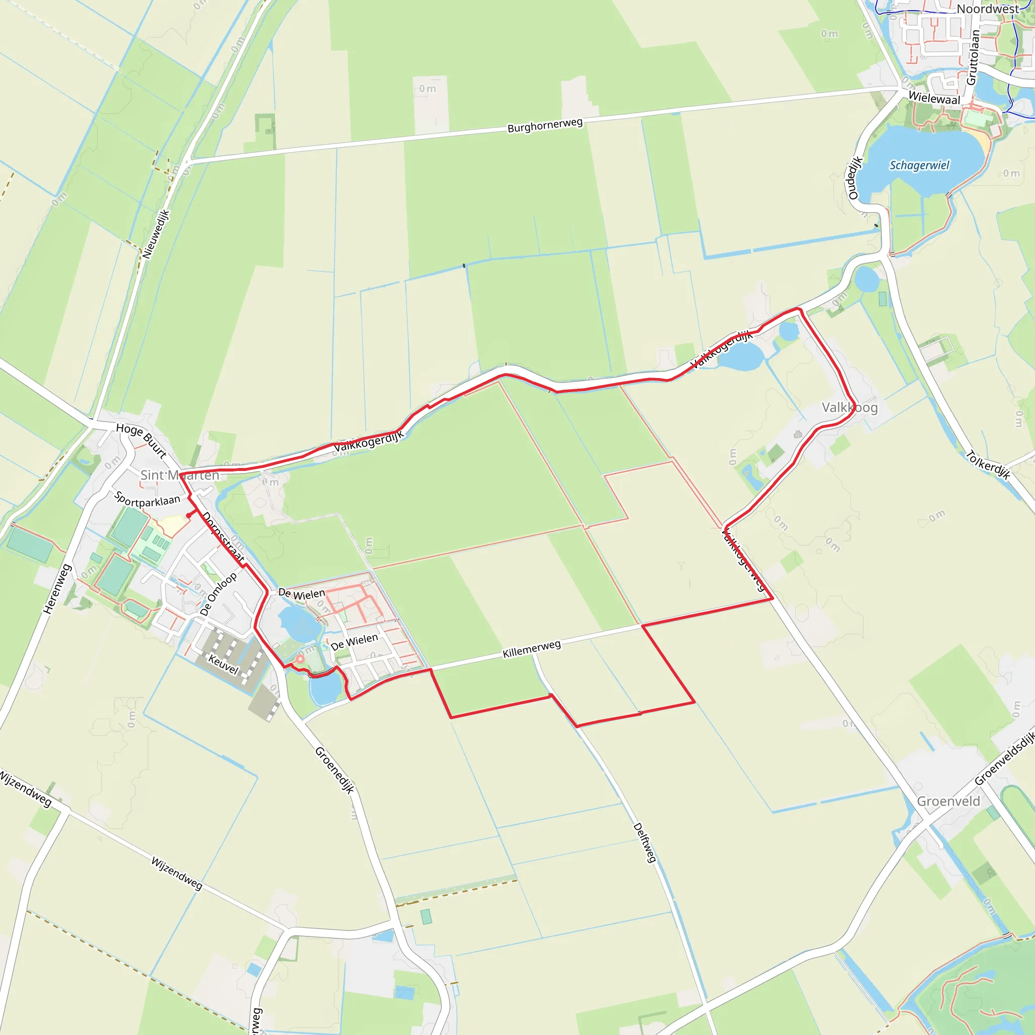 Sint Maarten and Valkkoog Loop mobile static map