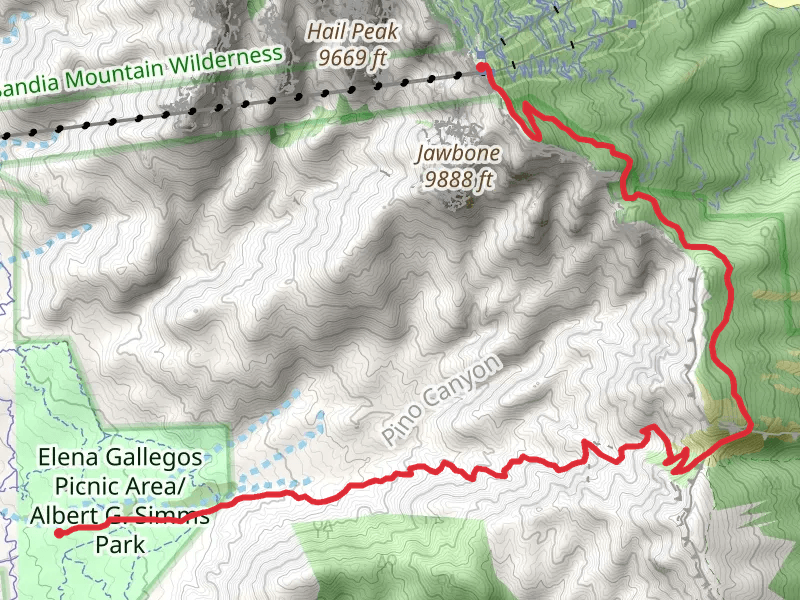 Pino Trail and South Crest Trail