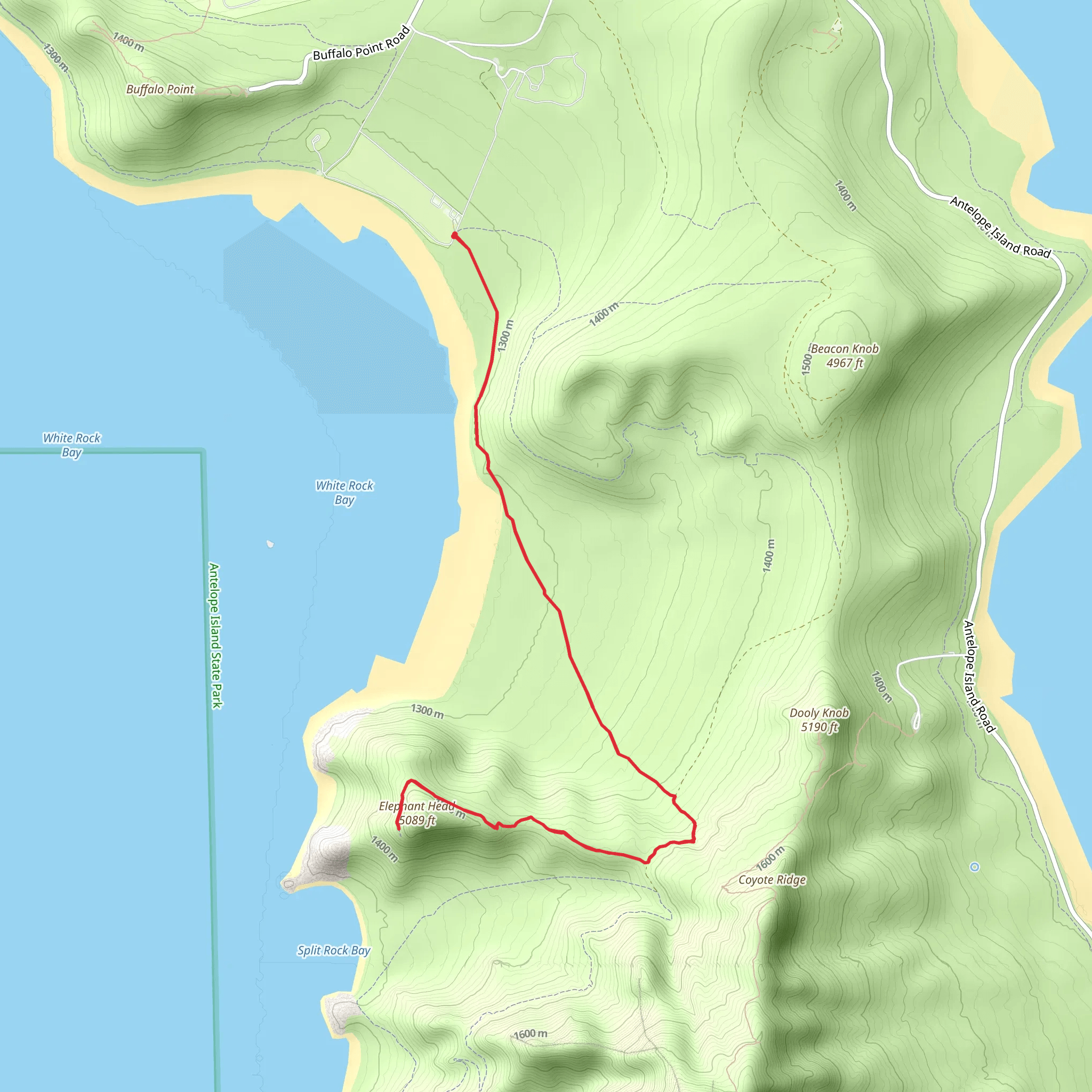 Elephant Head Trail mobile static map