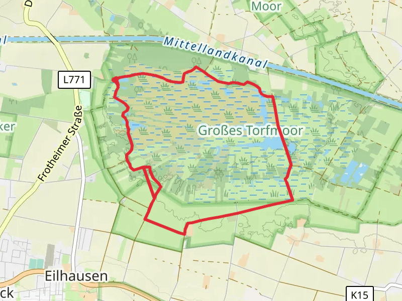 Großes Torfmoor Loop via Rundwanderweg 2 Km