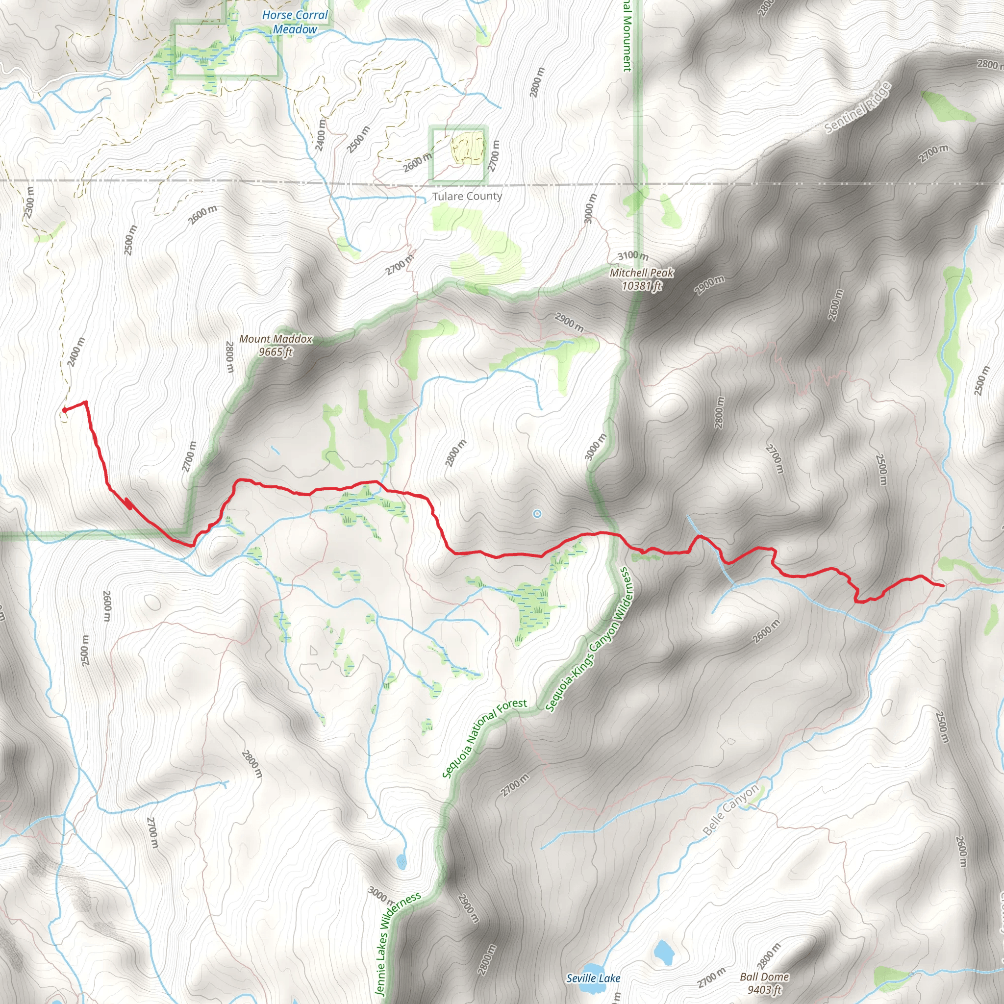 Rowell Creek to Sugarloaf Creek mobile static map