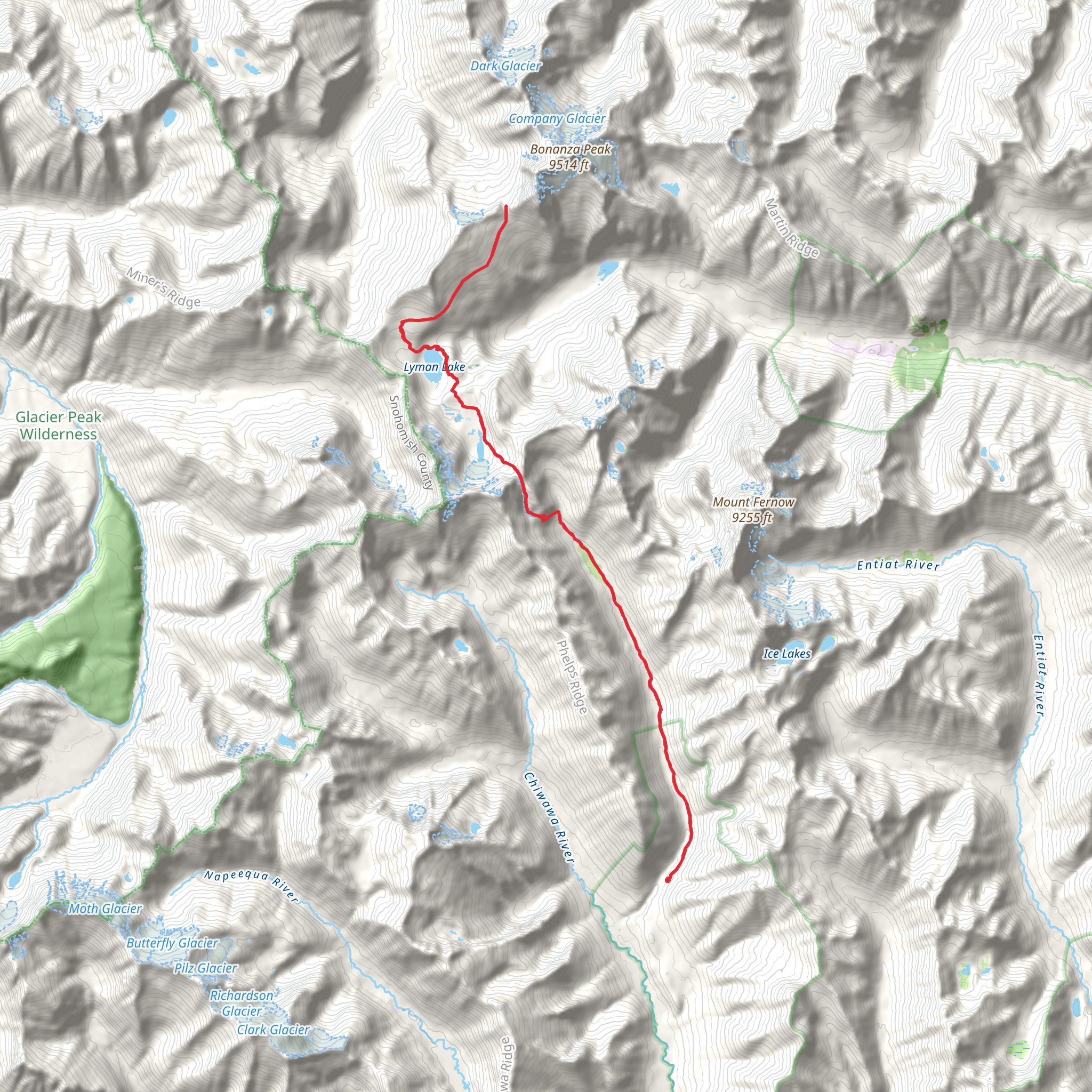 North Star Basin Traverse Trail mobile static map