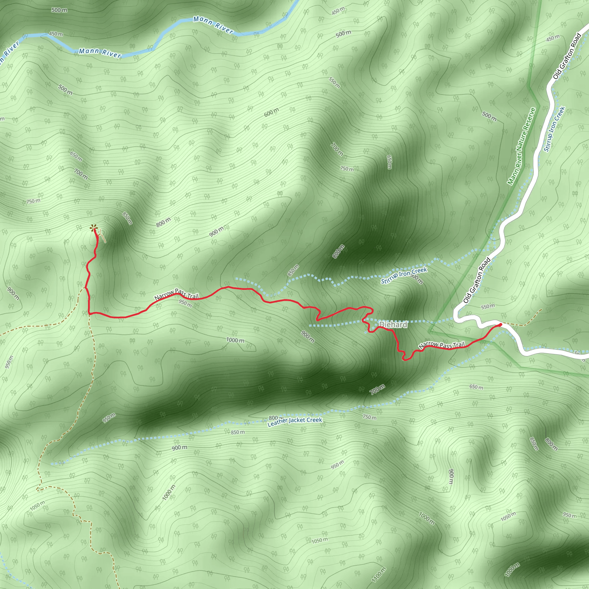 Tommys Rock Lookout and Track mobile static map