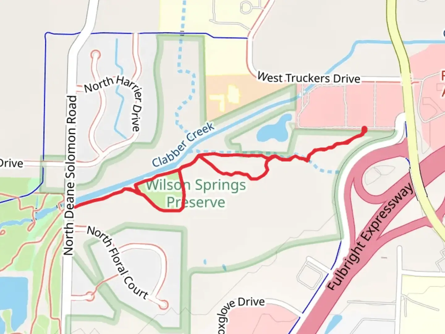 An image depicting the trail Hardimero Trail and Savannah Loop and its surrounding area.