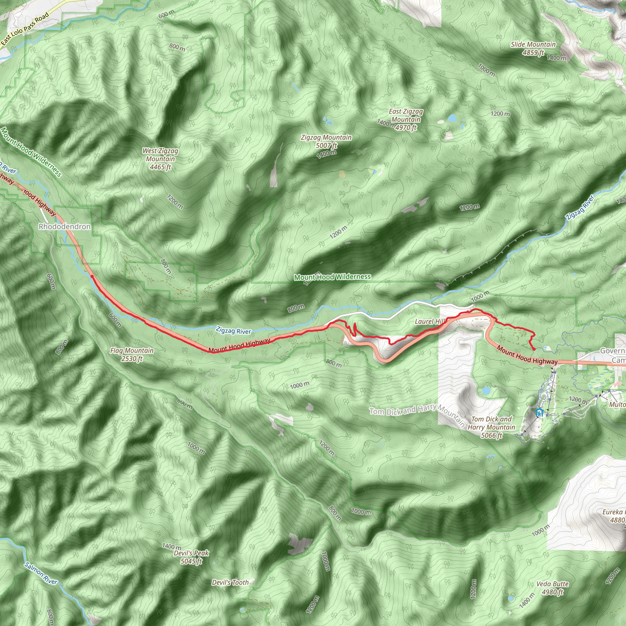 Pioneer Bridle Trail mobile static map
