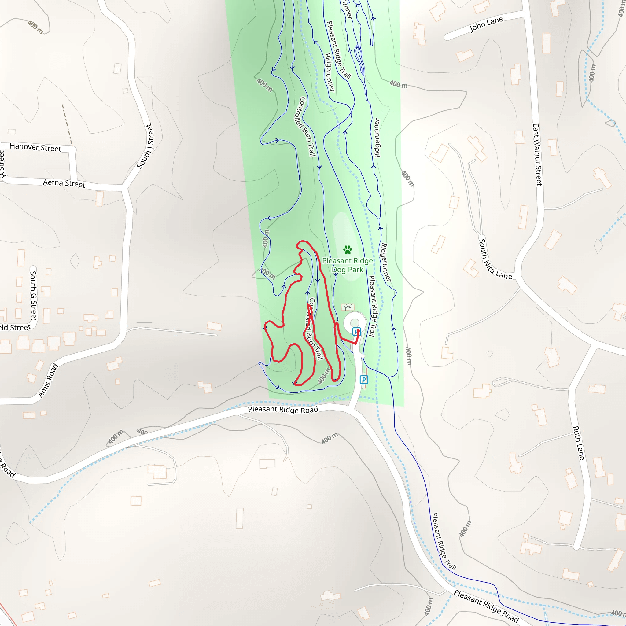 Controlled Burn Loop Trail mobile static map