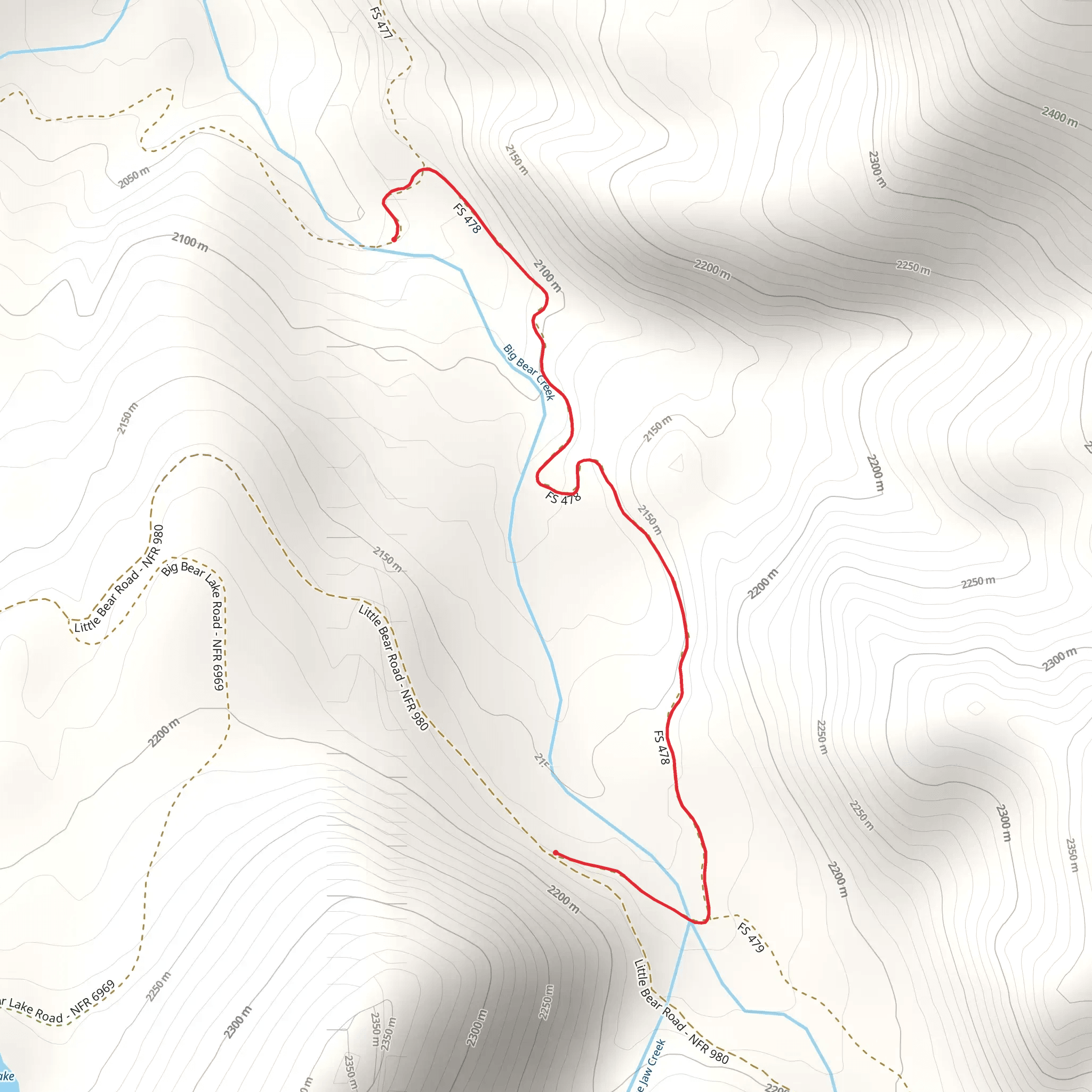 Big Bear Trail mobile static map