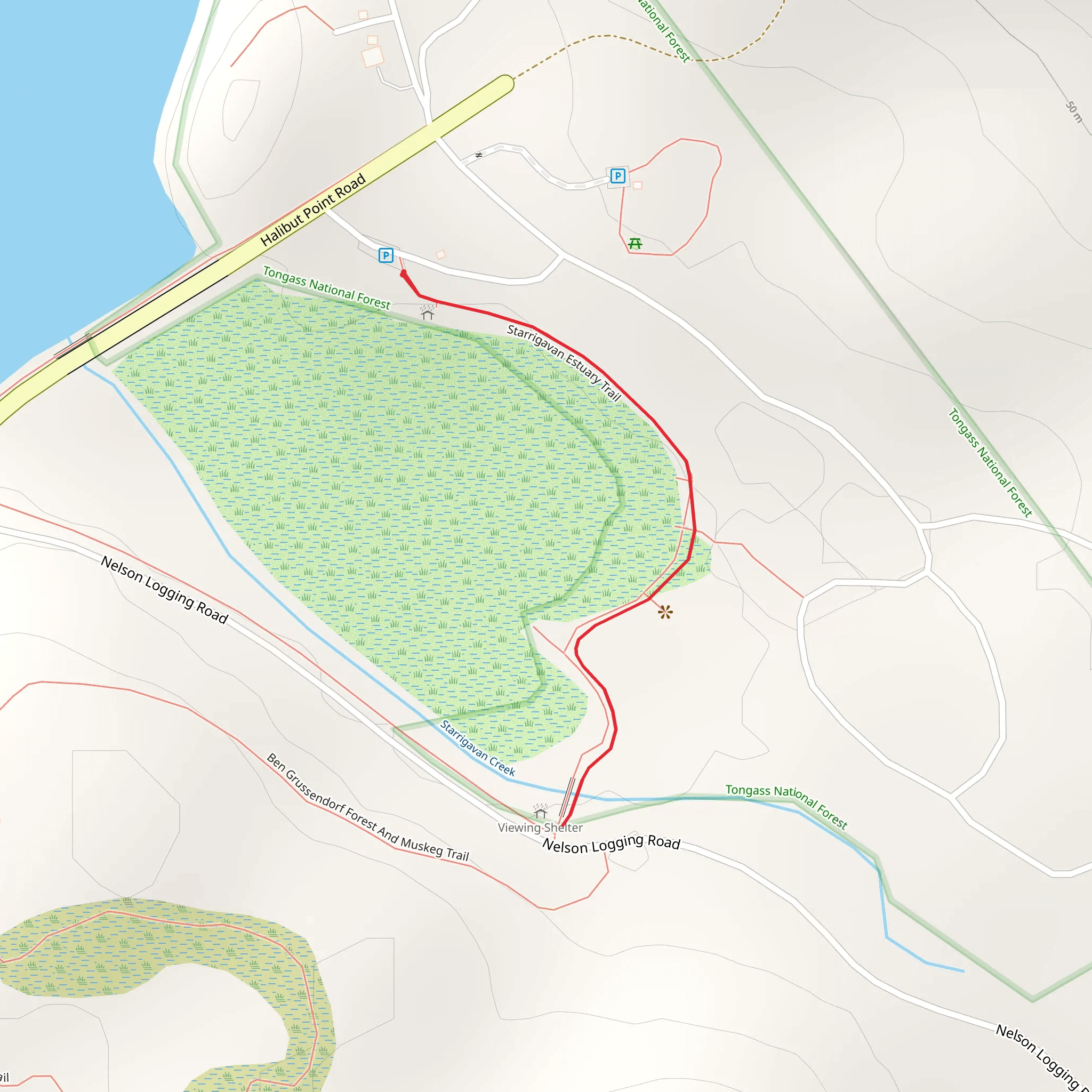 Starrigavan Estuary Trail mobile static map