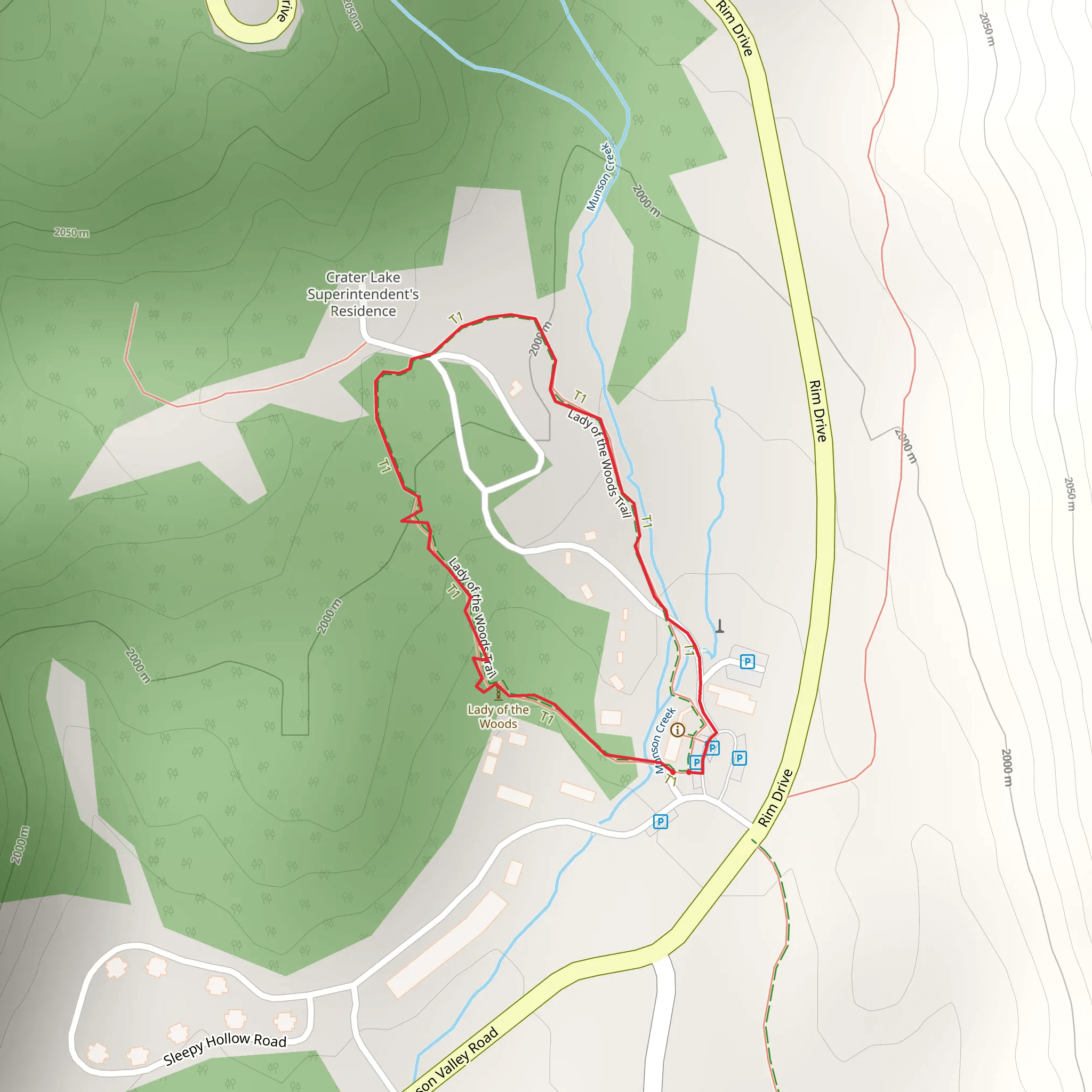 Park Headquarters Historic Trail mobile static map