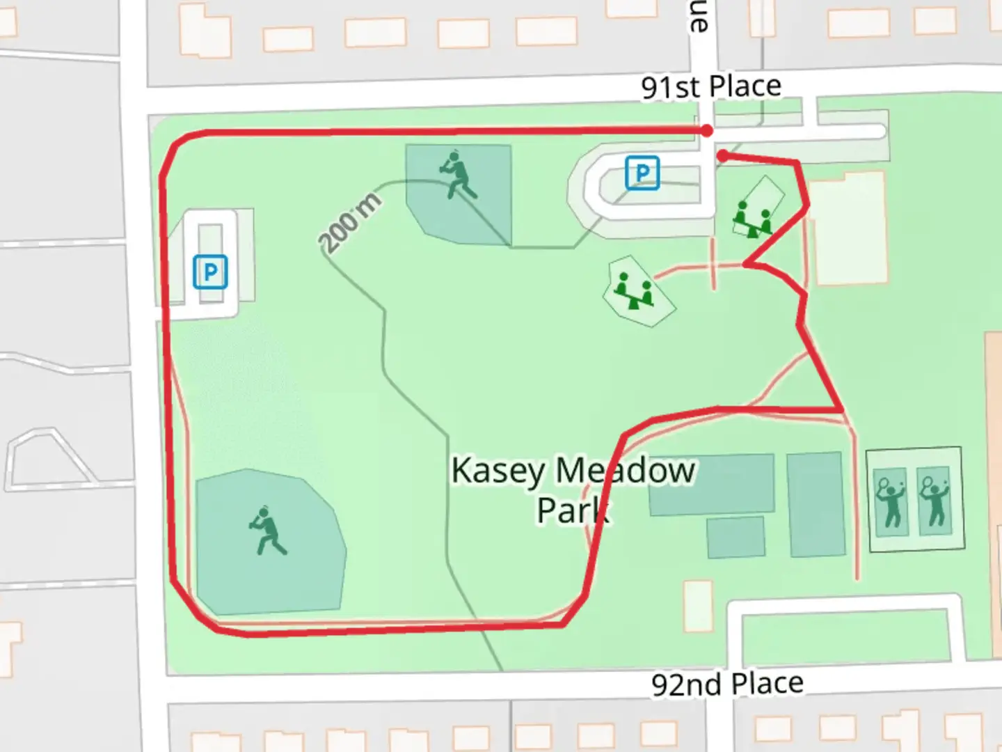 An image depicting the trail Kasey Meadow Park Loop and its surrounding area.