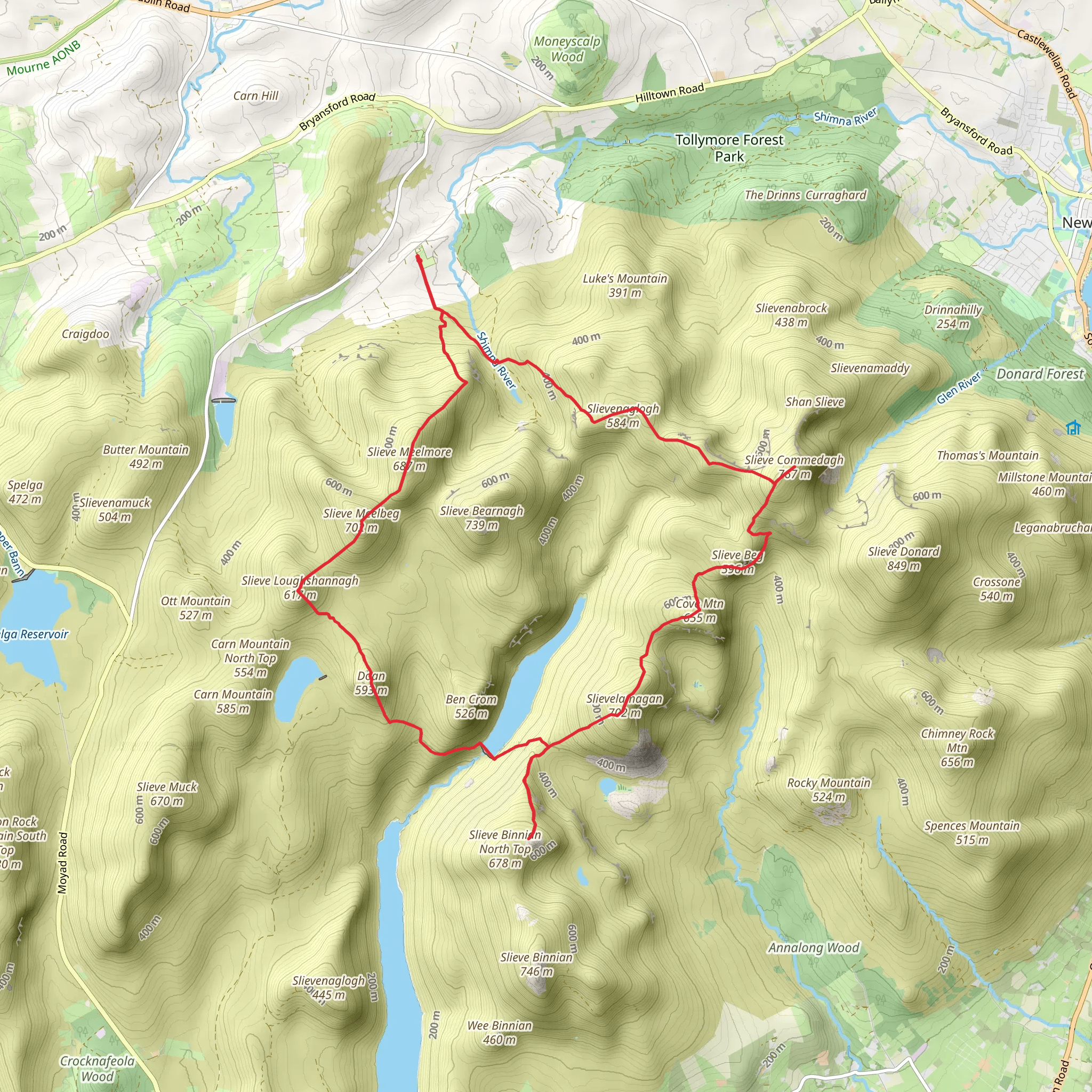 Mournes - Advanced - 2026 mobile static map
