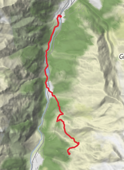 Hike on St Niklaus - Europahutte mobile static map