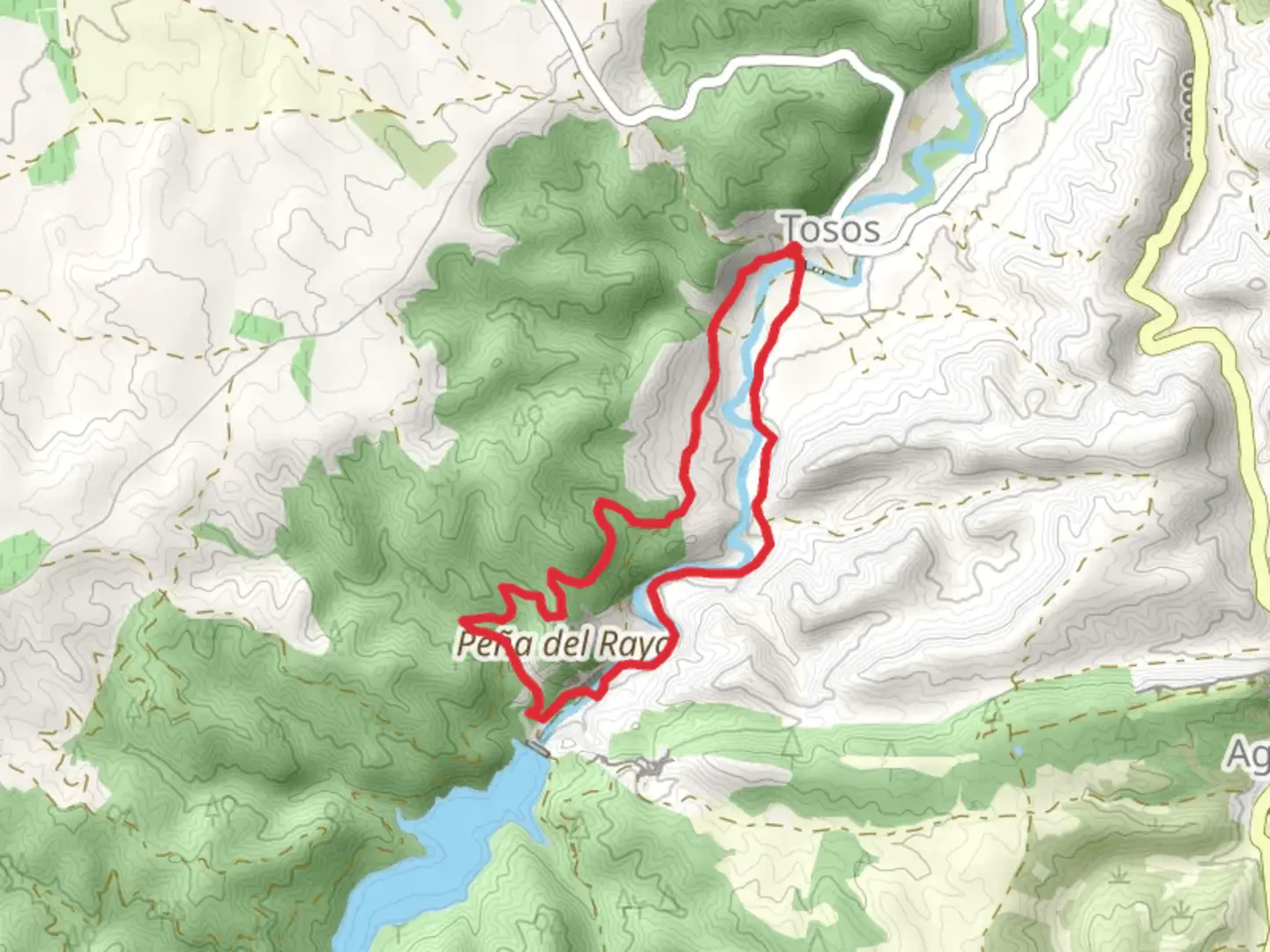 An image depicting the trail Tour of the Huerva through the House of the Pantanero PR Z 142 and its surrounding area.