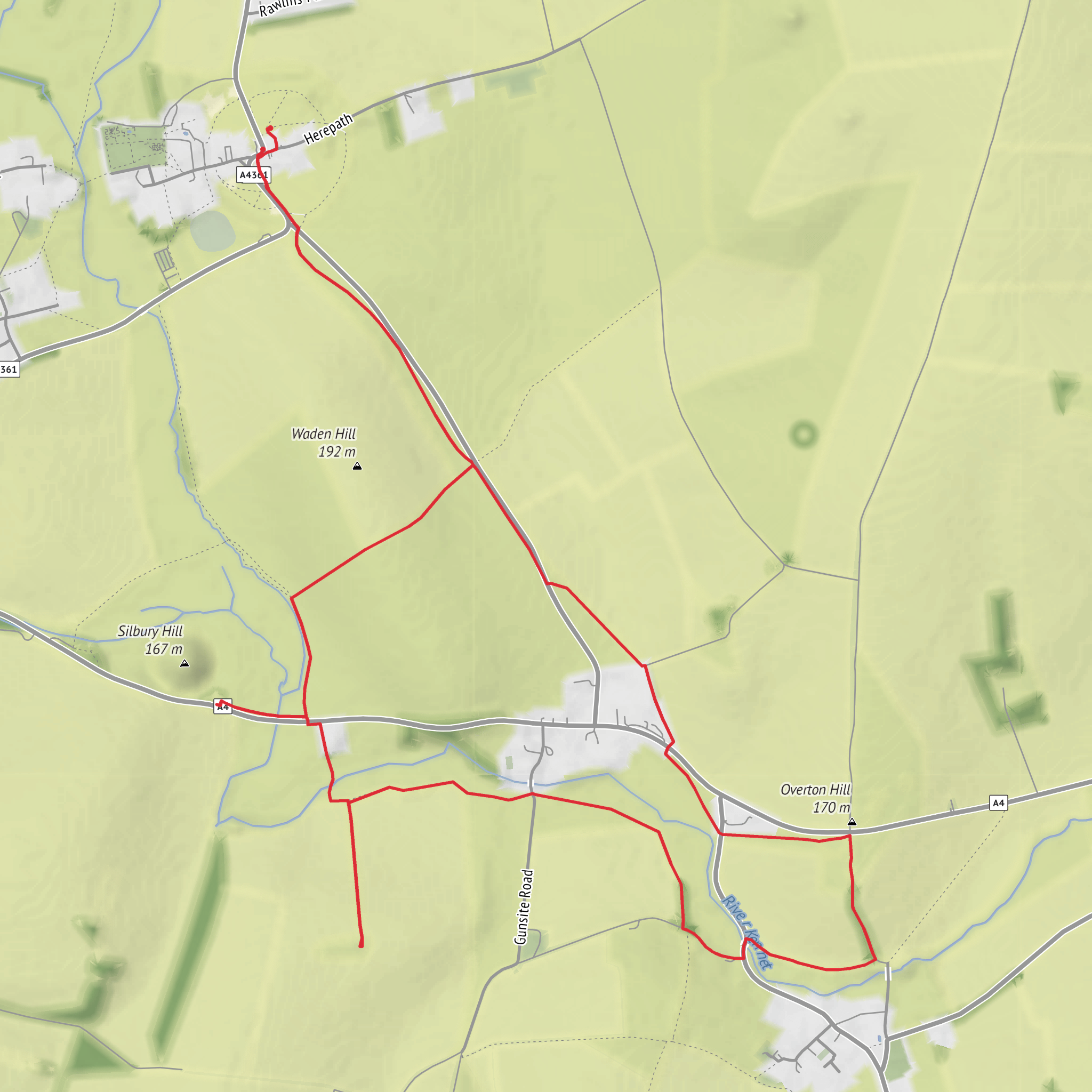 Avebury Henge and Stone Loop mobile static map