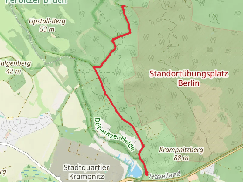 Aussichtsturm am Finkenberg via Doeberitzer Heide