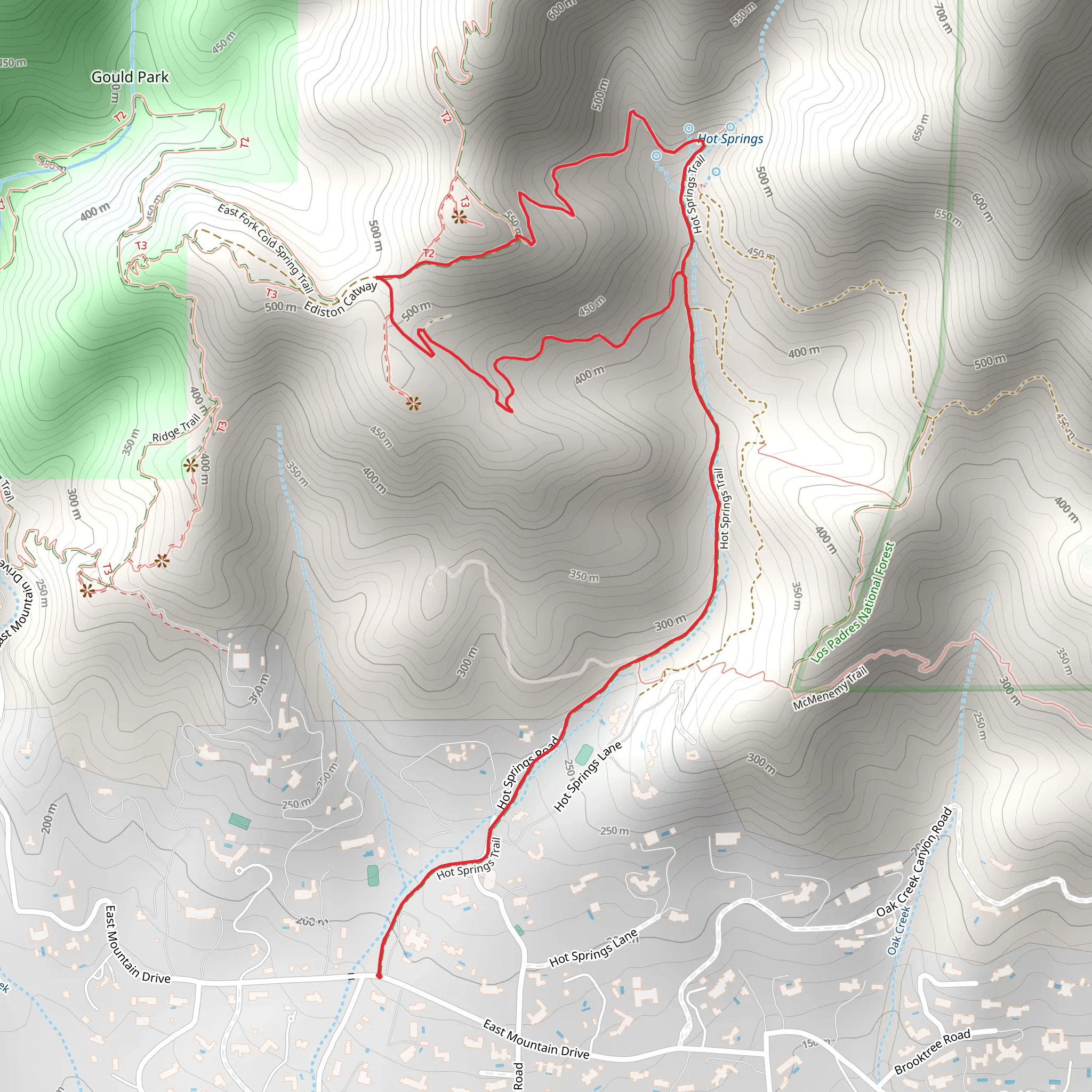 Cold - Hot Springs Loop Trail mobile static map