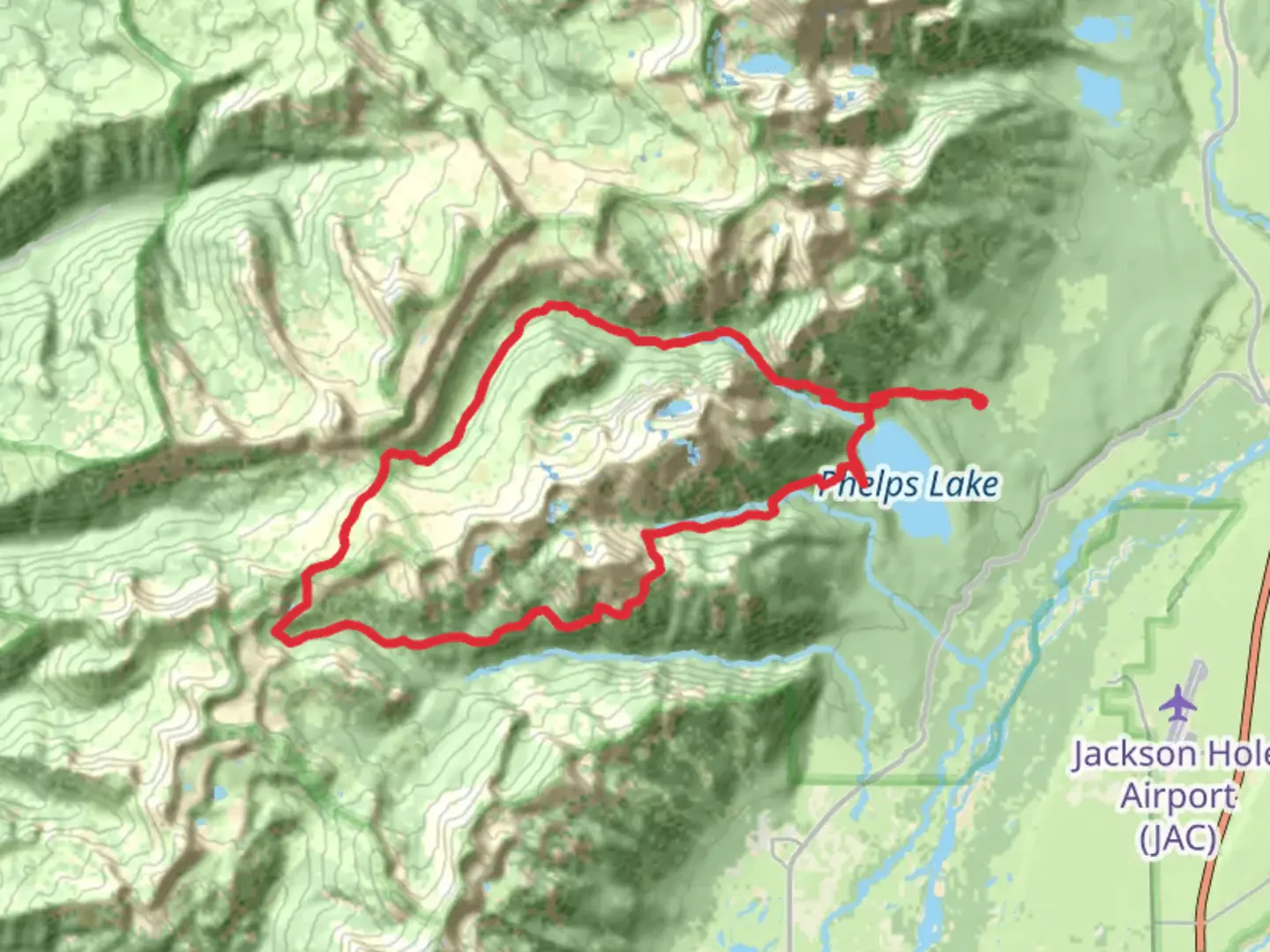 An image depicting the trail Valley, Death Canyon and Granite Canyon Loop Trail and its surrounding area.