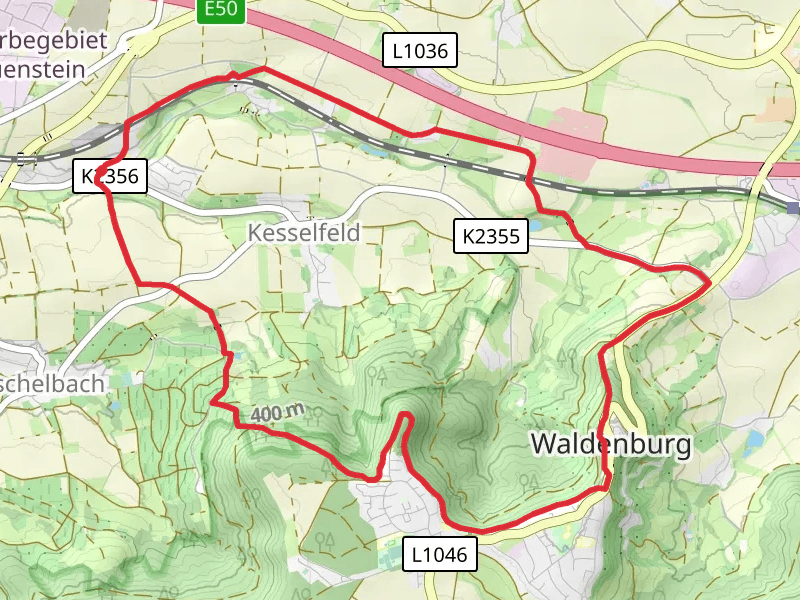 Hoehenrandweg and Waldenburg Loop