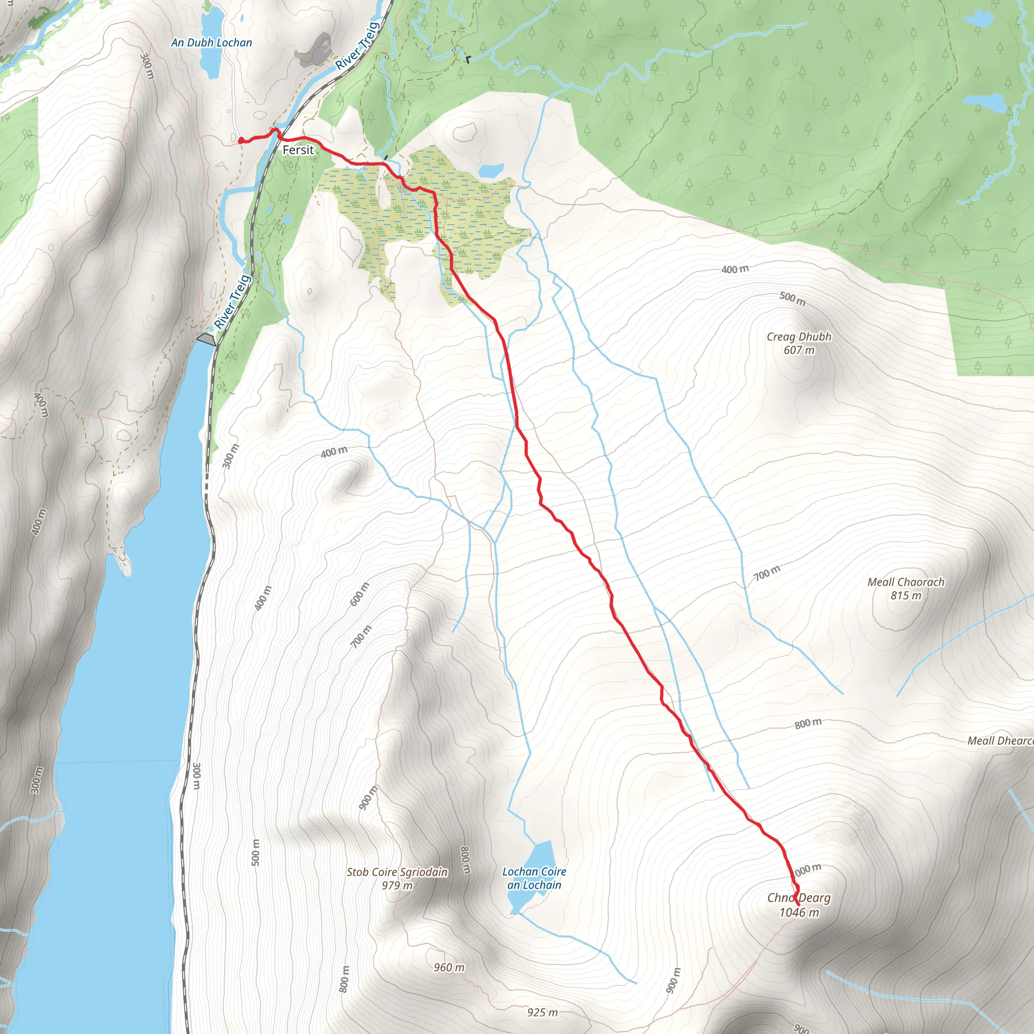Chno Dearg Peak mobile static map
