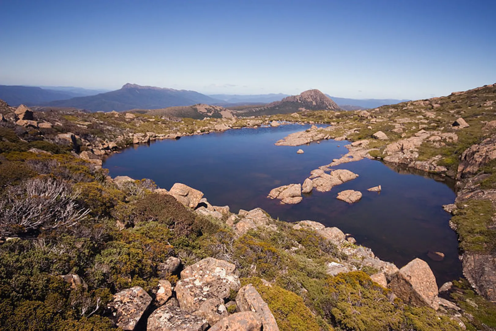 An image depicting the trail Mt Anne Walk and its surrounding area.