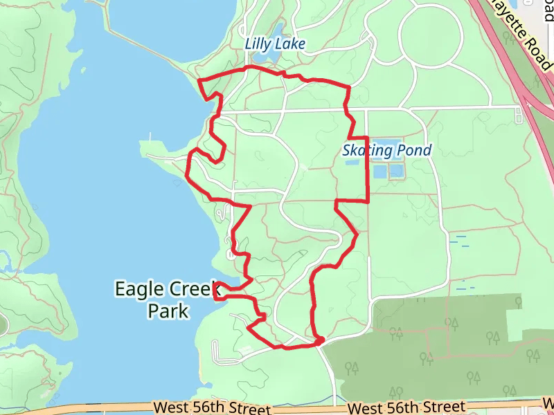 Eagle Creek Park via Red Trail