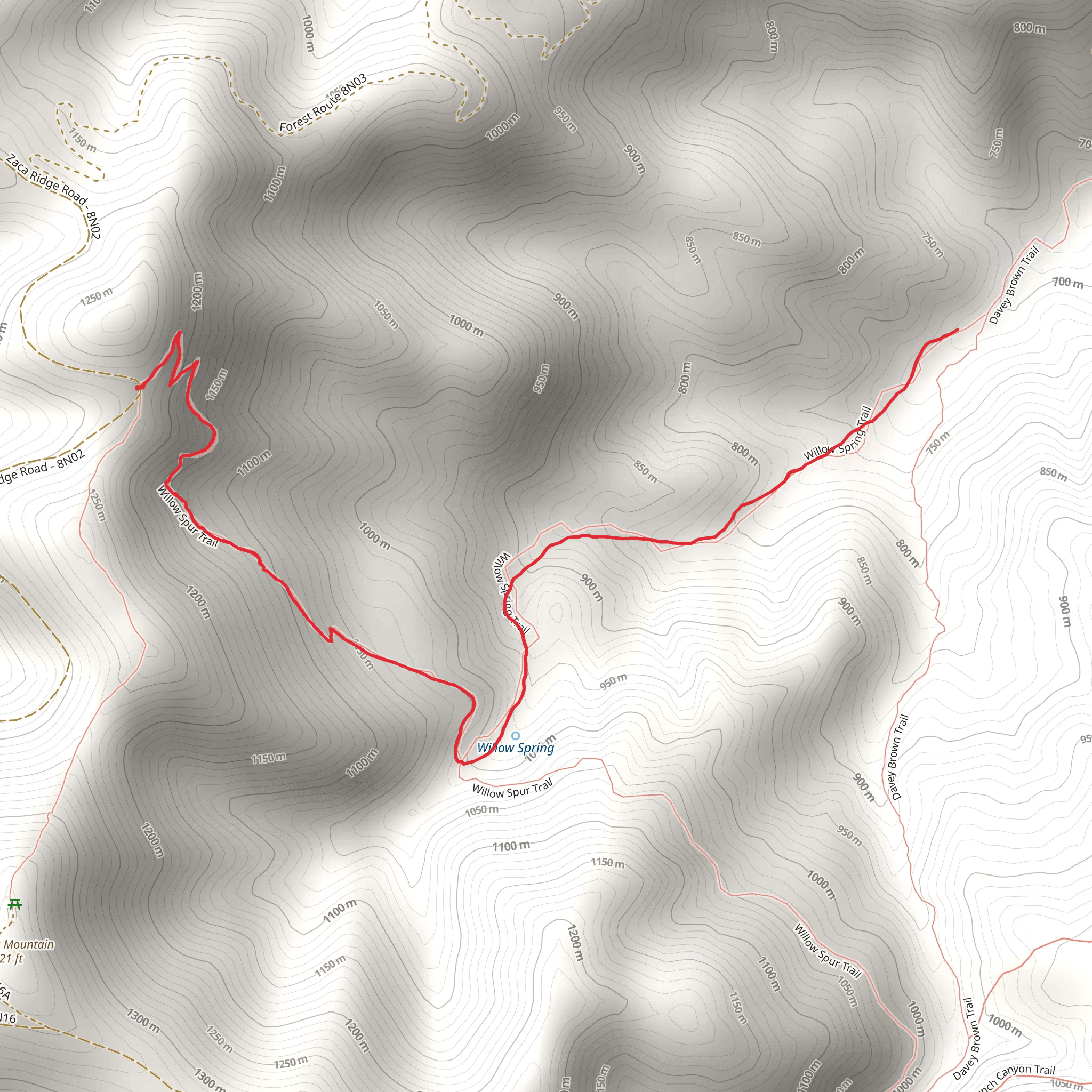 Willow Spring Trail - Figueroa mobile static map