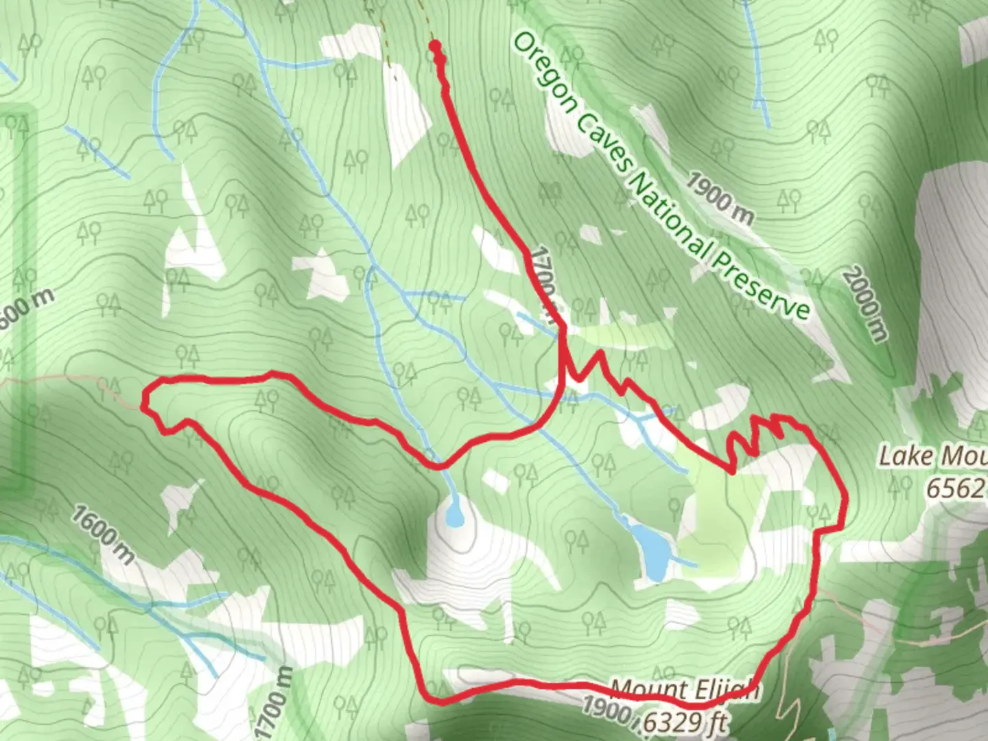 An image depicting the trail Mount Elijah Loop Trail and its surrounding area.