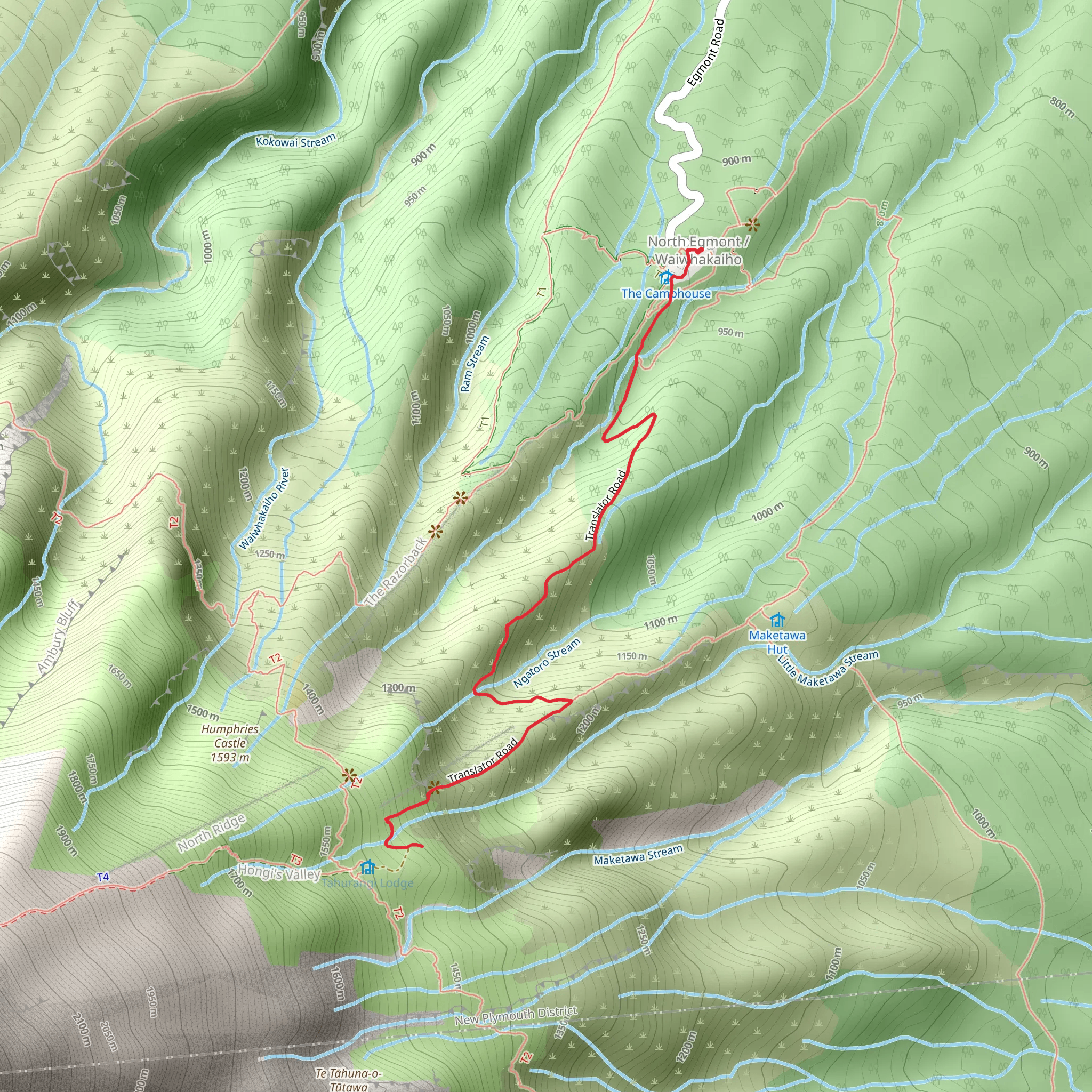 Tahurangi Translator Tower mobile static map