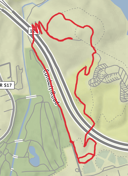 Conduit Rd Three Inclines, One Loop mobile static map