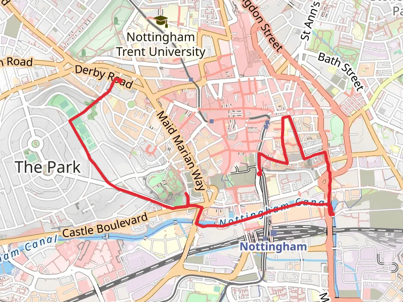 Nottingham Canal via The Big Track