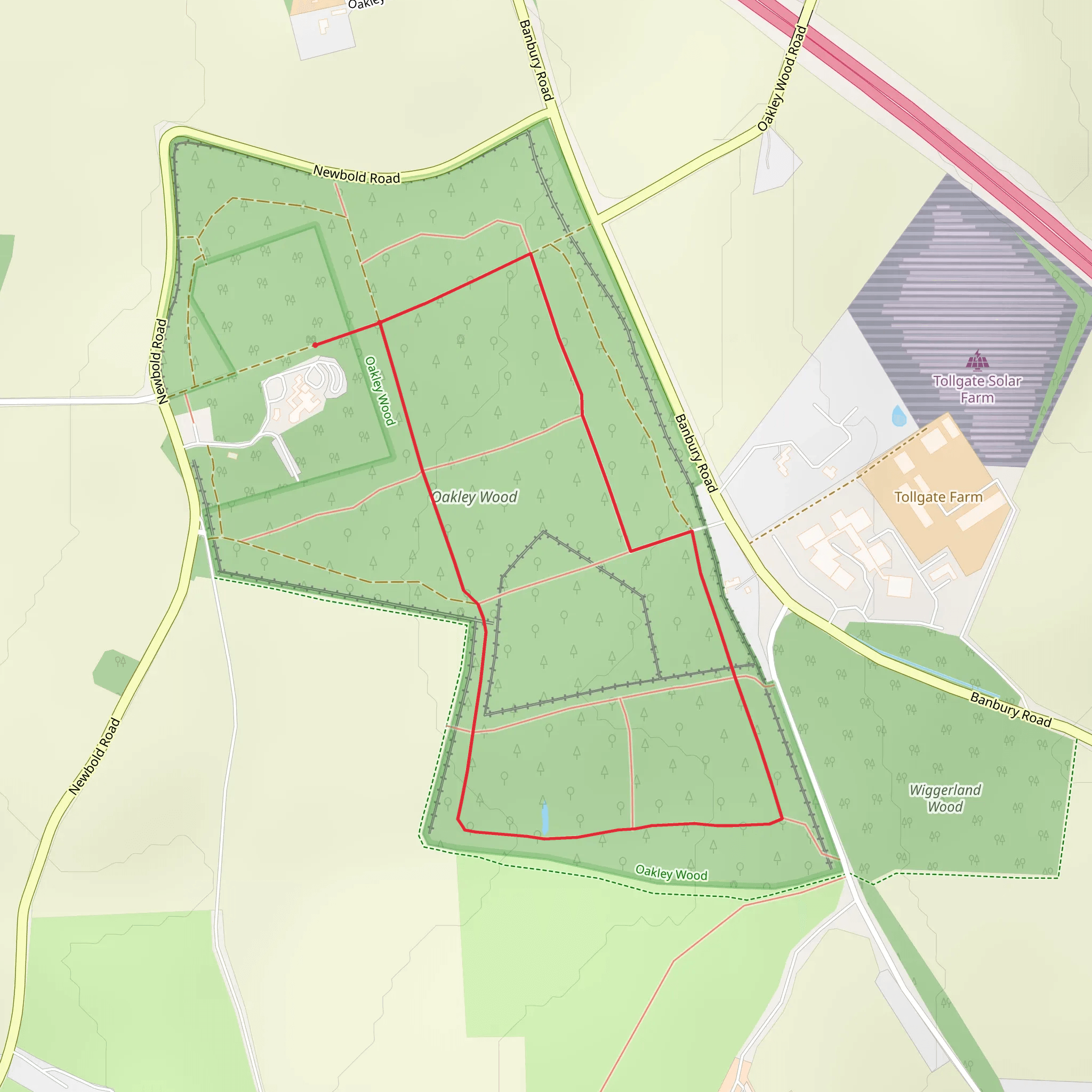 Oakley Wood mobile static map