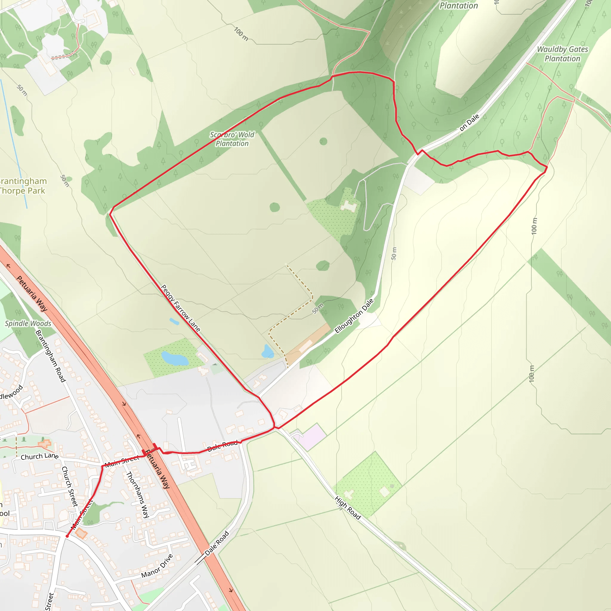 Scarbro Wold Plantation Loop mobile static map