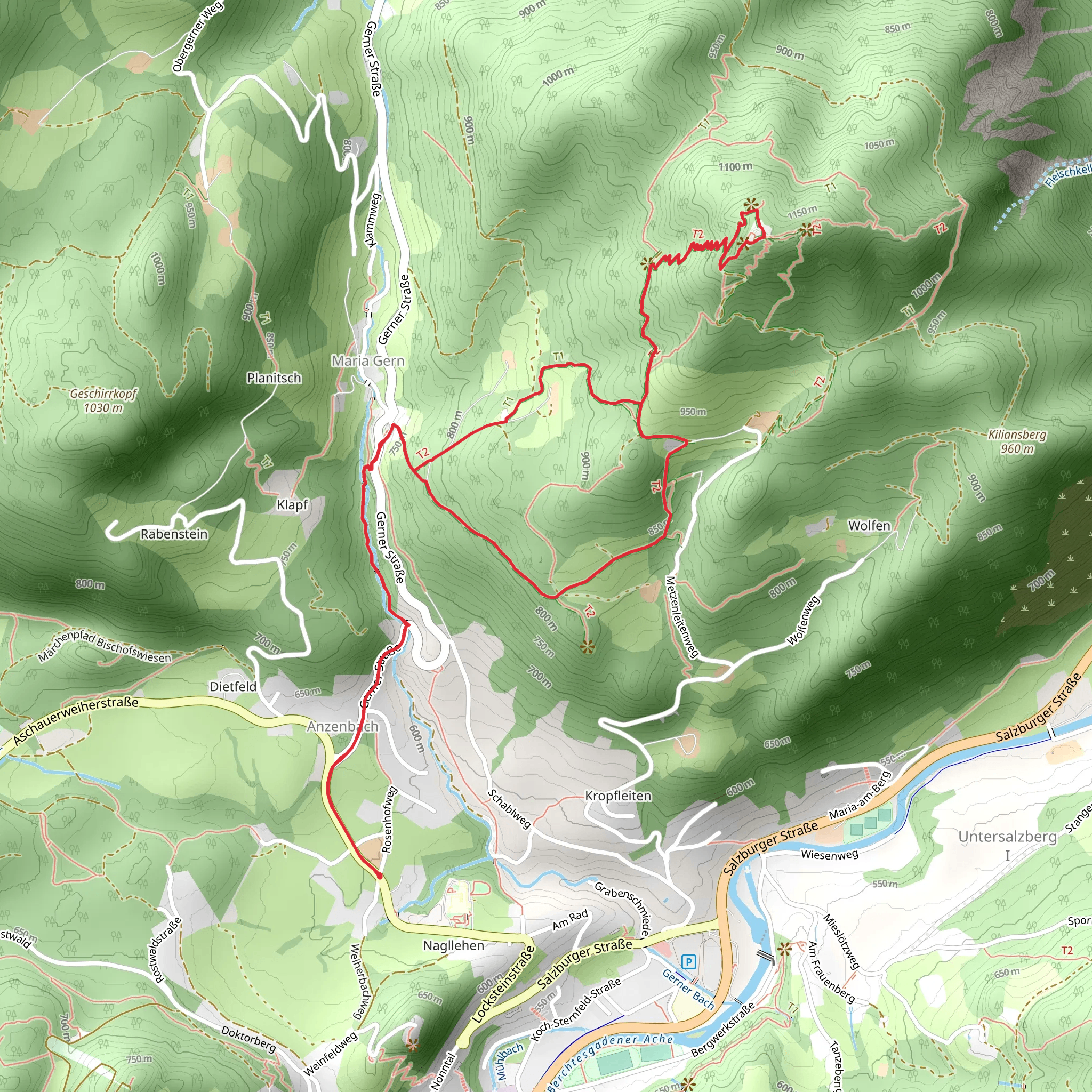 Kneifelspitze Loop mobile static map