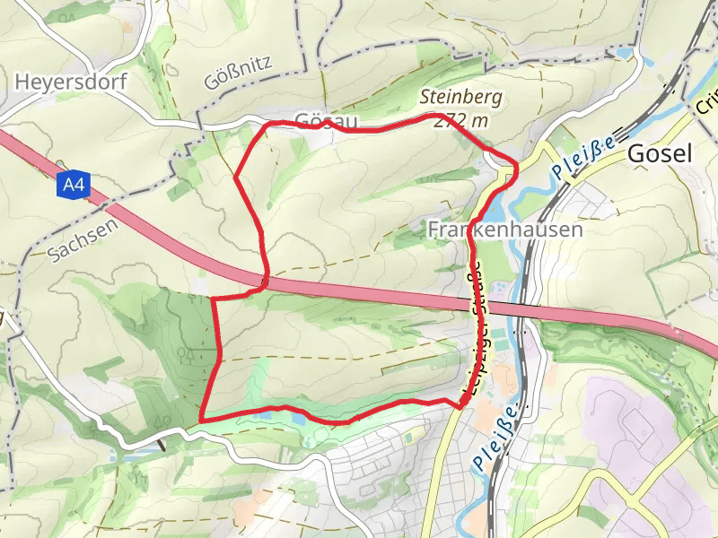 Gondelteich, Schwanteich and Hofteich via Lutherweg