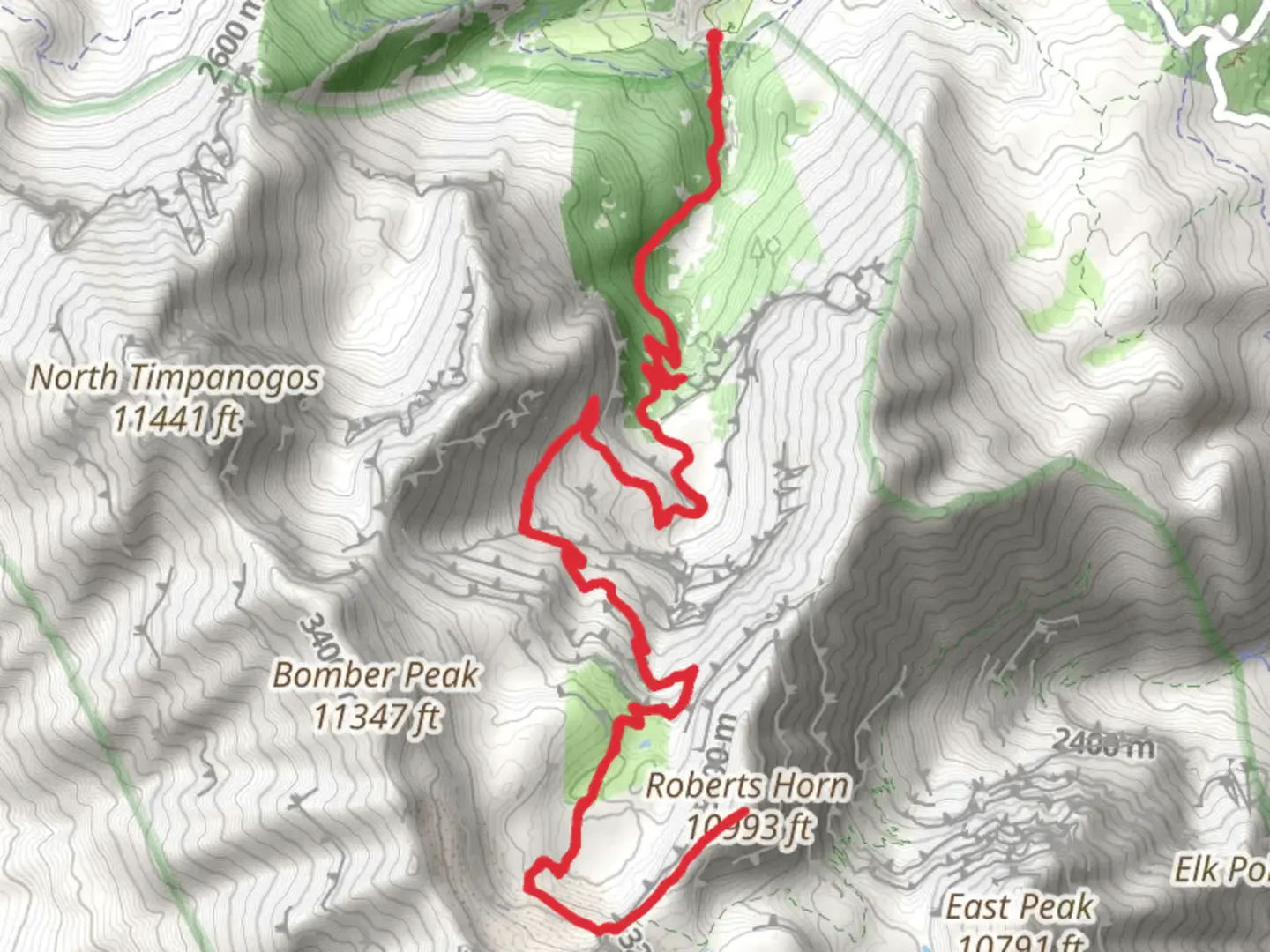 An image depicting the trail Roberts Horn via Timpooneke Trail and its surrounding area.