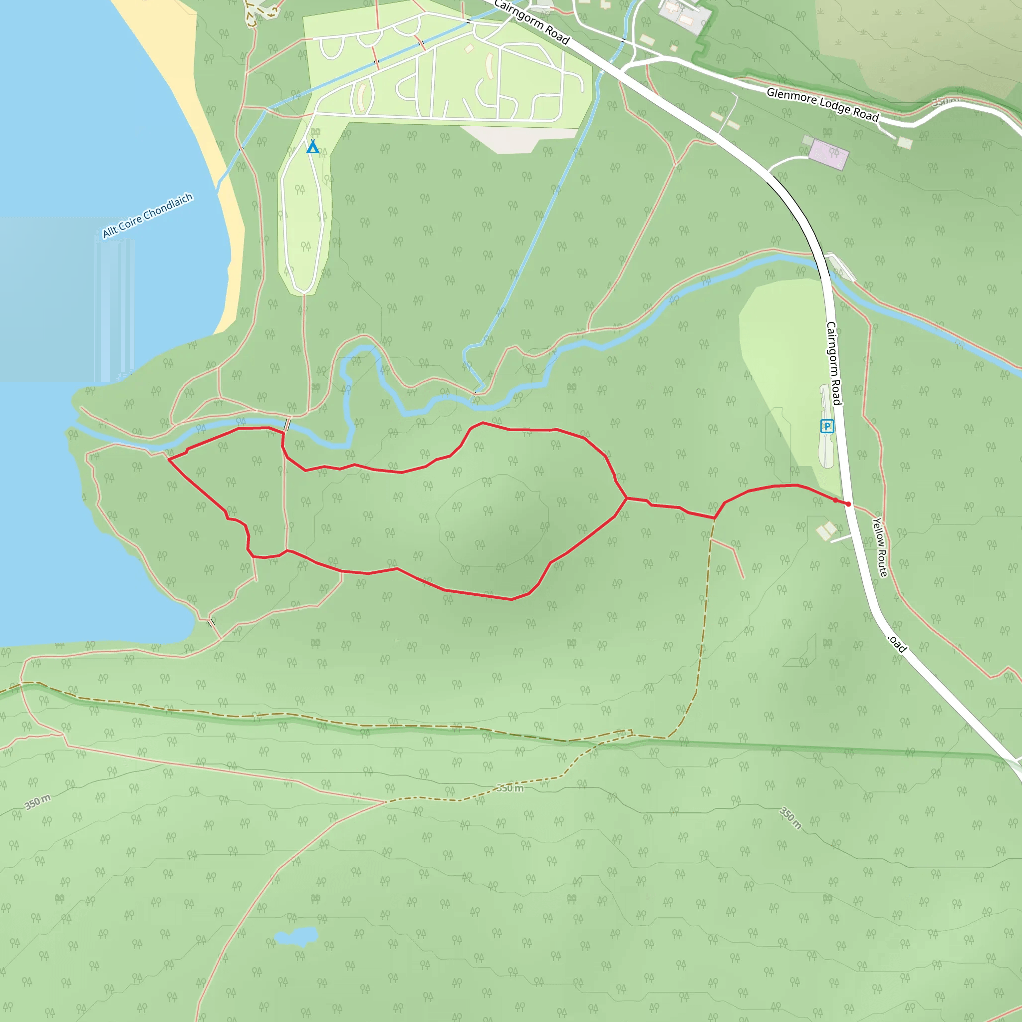 Pine Knoll Trail mobile static map