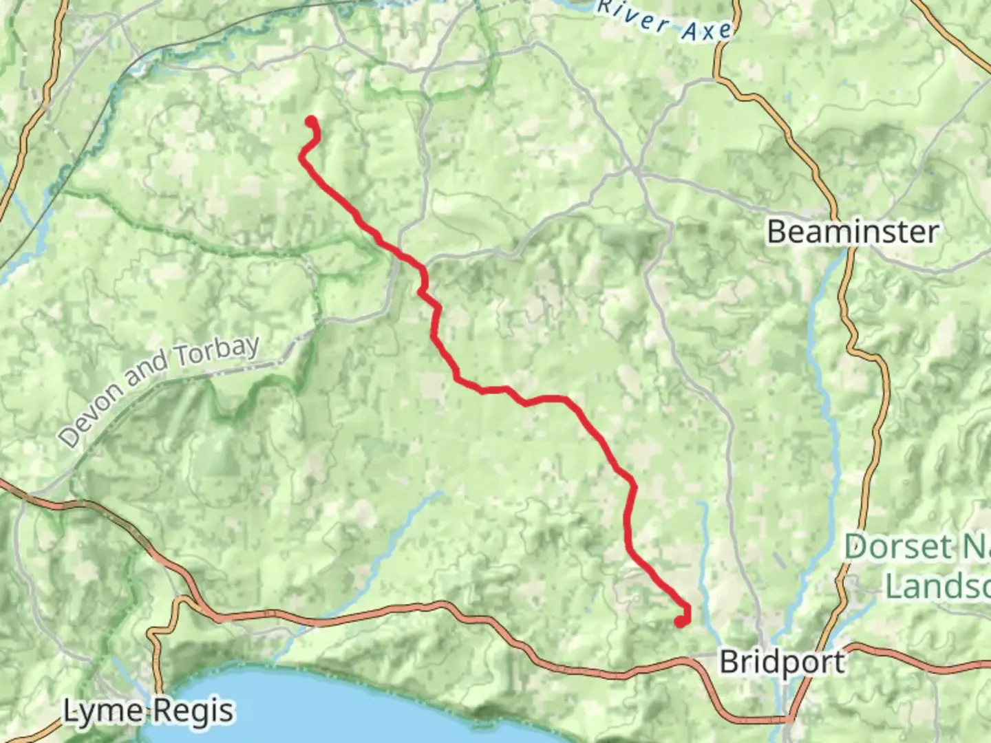 An image depicting the trail Symondsbury to Thorncombe Walk and its surrounding area.