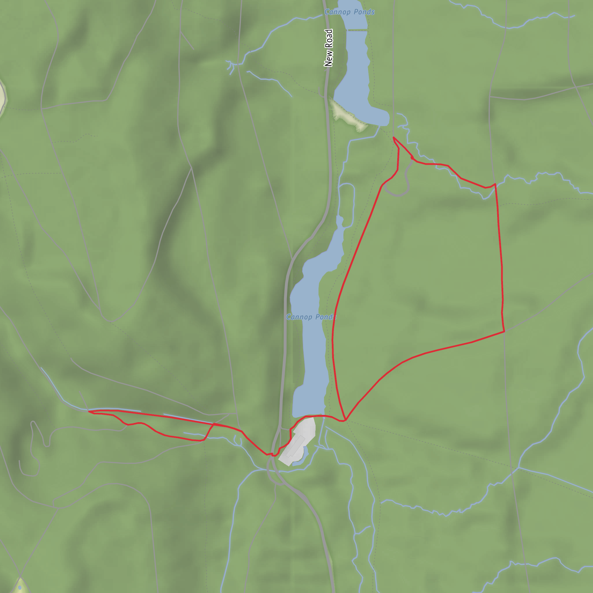 Upper Whitelea Green and Slade Hill Loop mobile static map