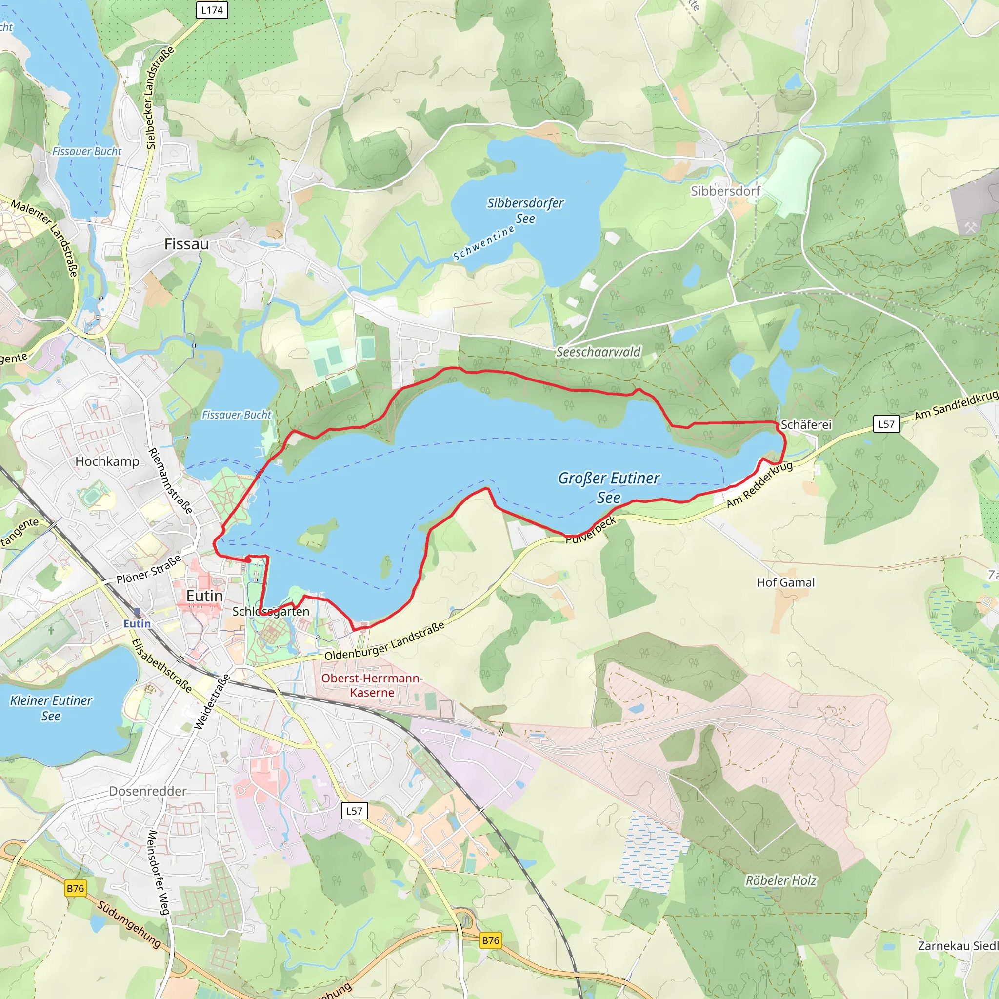 Großer Eutiner See mobile static map