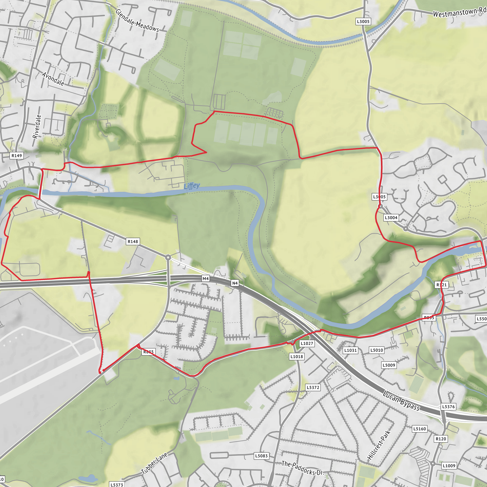 Lucan & Leixlip Loop mobile static map