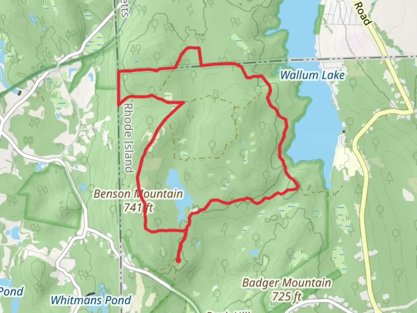 An image depicting the trail Buck Hill and Benson Mountain Loop Trail and its surrounding area.