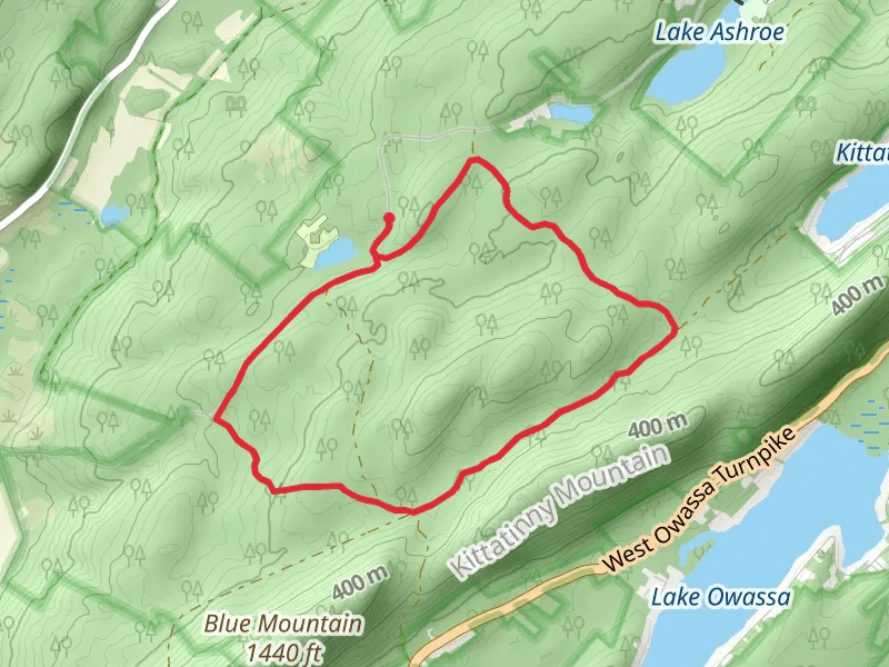 Red Maple Loop Trail from Lake Shawanni