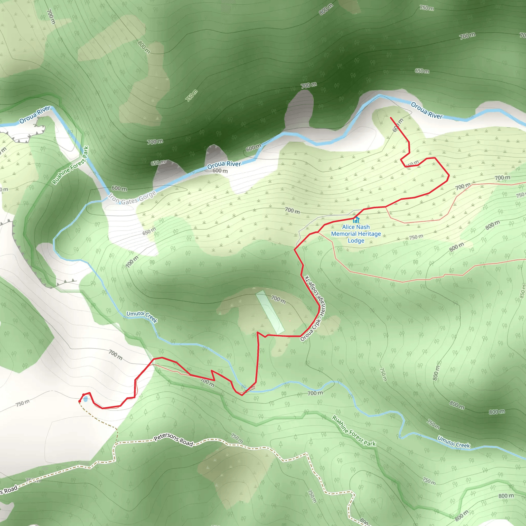 Alice Nash Memorial Heritage Lodge Track mobile static map