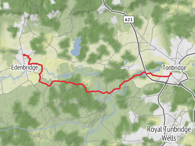 Hike on Edenbridge to Tonbridge station to station along Eden Valley thumbnail