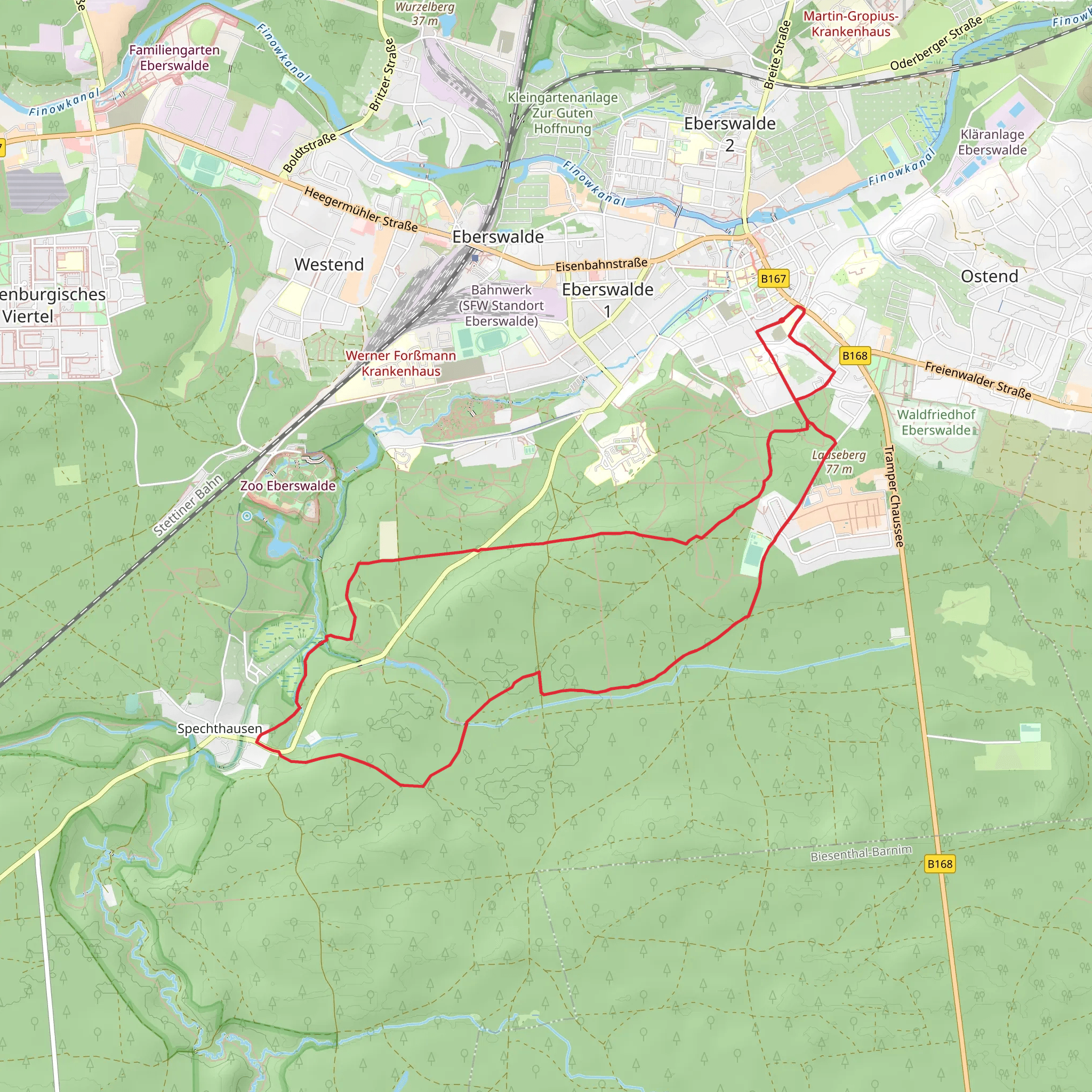 Spechthausen East Loop mobile static map