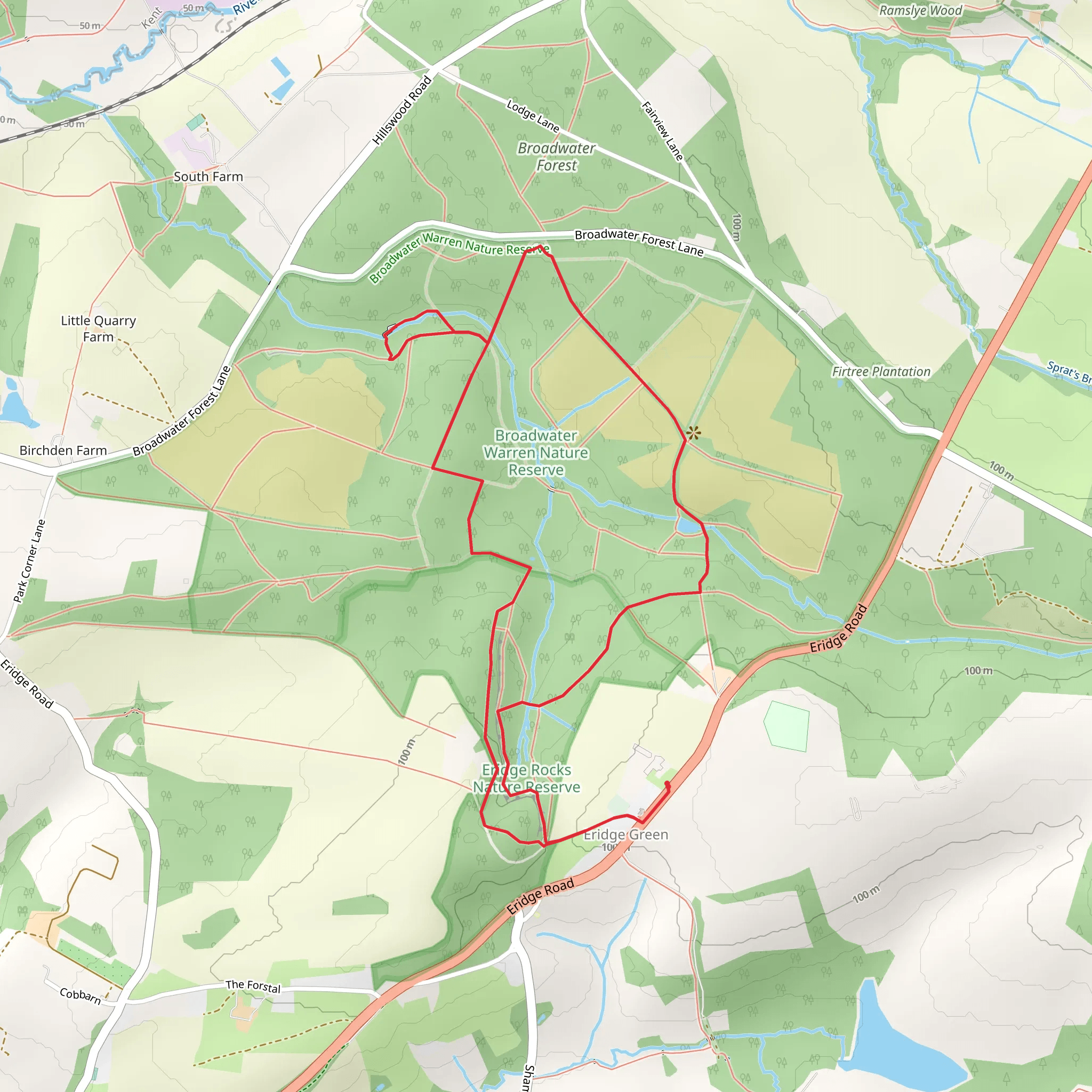 Eridge Green Loop mobile static map