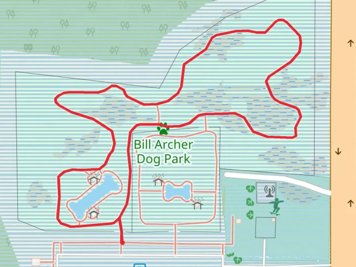 An image depicting the trail North Highway 6 Loop and its surrounding area.