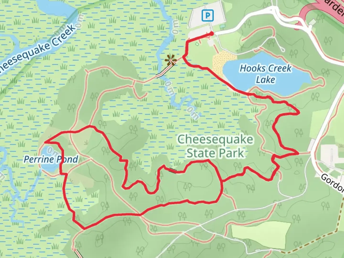 An image depicting the trail Unblazed Trail, Blue Trail and Yellow trail and its surrounding area.